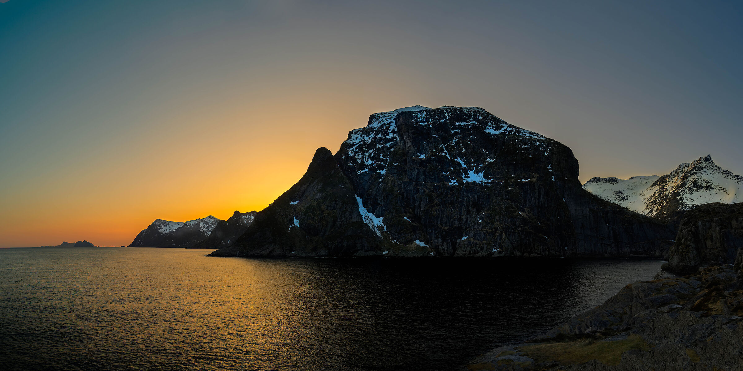 Utsiktspunkt Å at sunset