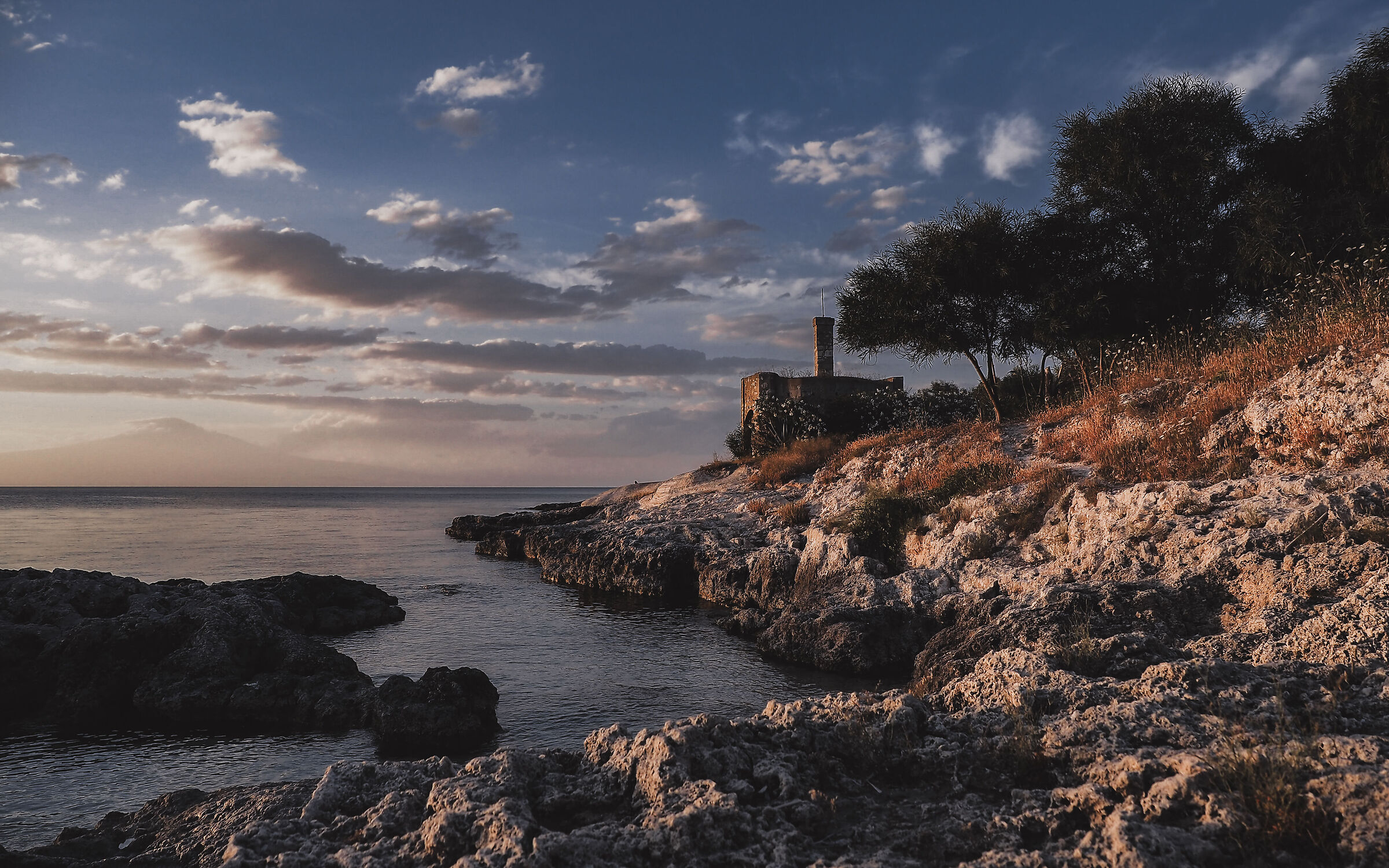 3 holes look at Etna volcano
