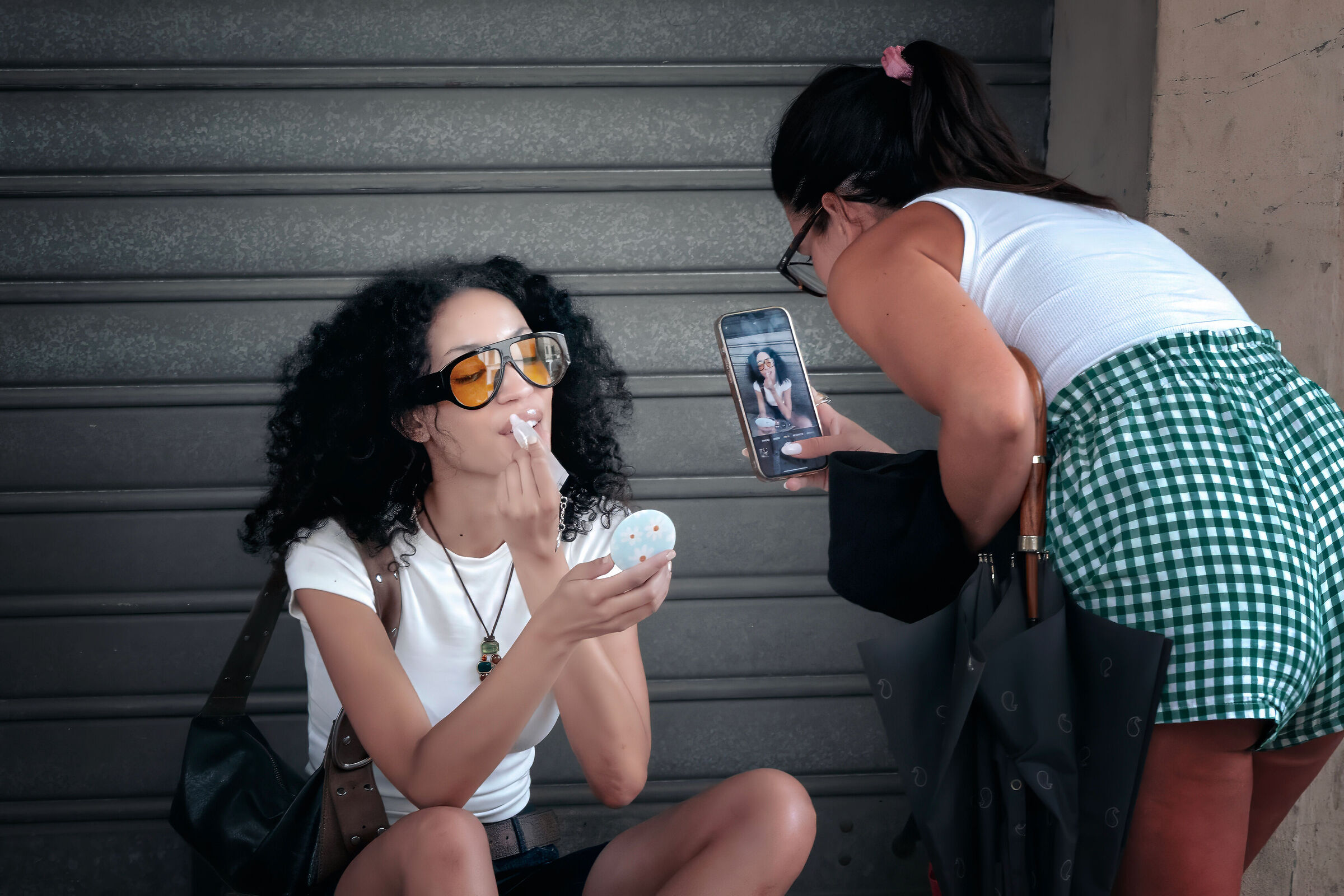 Backstage of a social shot