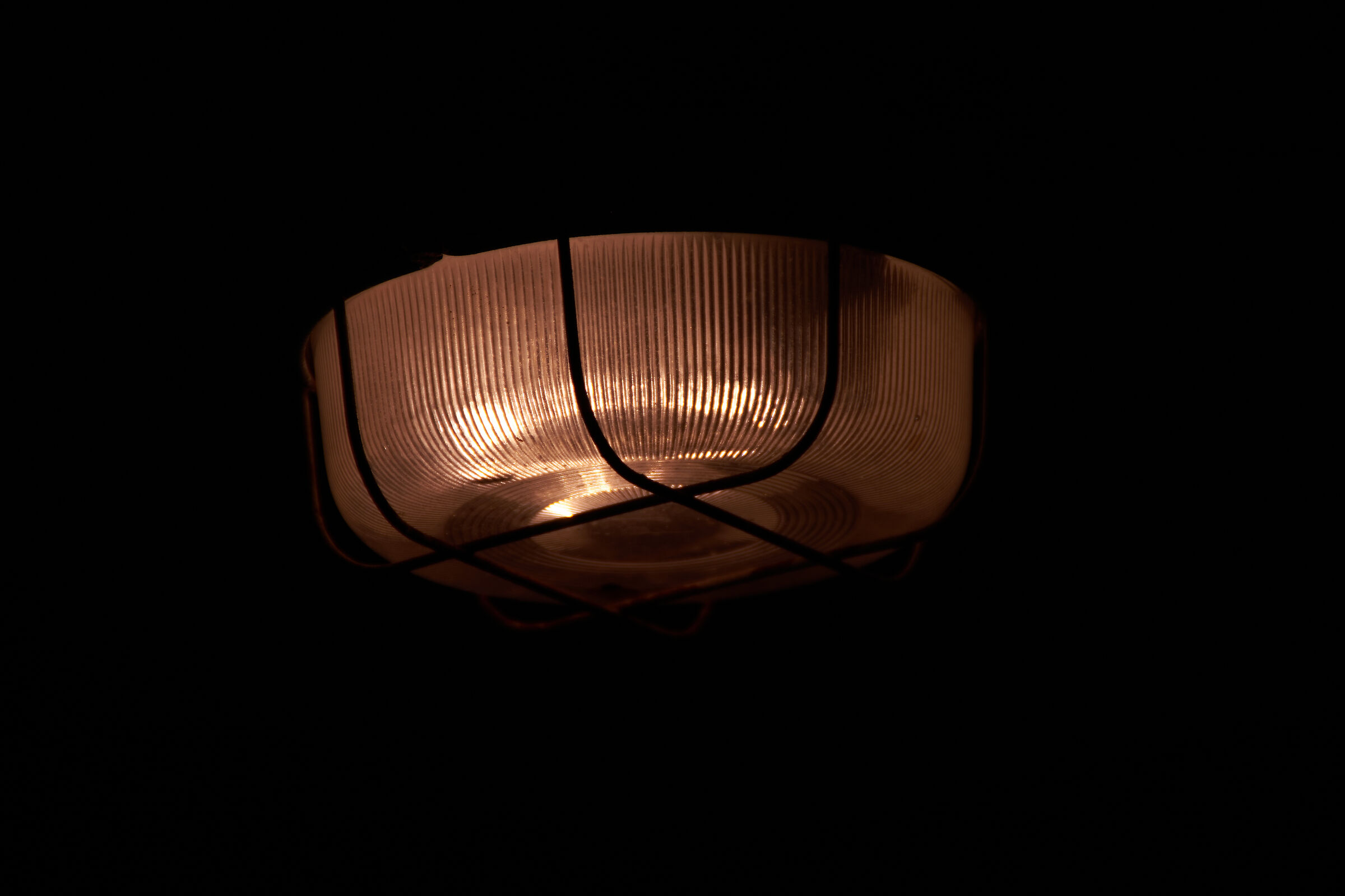 dimly lit outdoor light