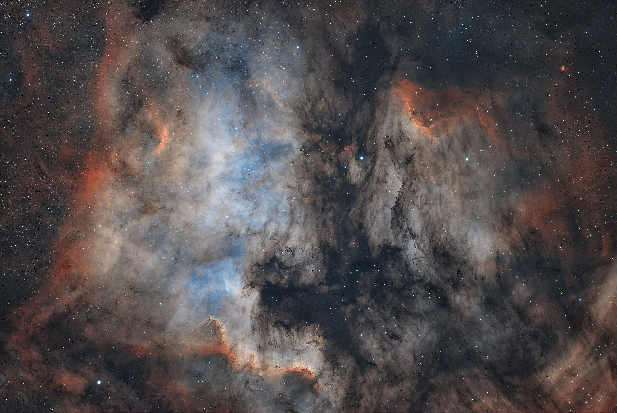 Nord America e Pellicano nebula