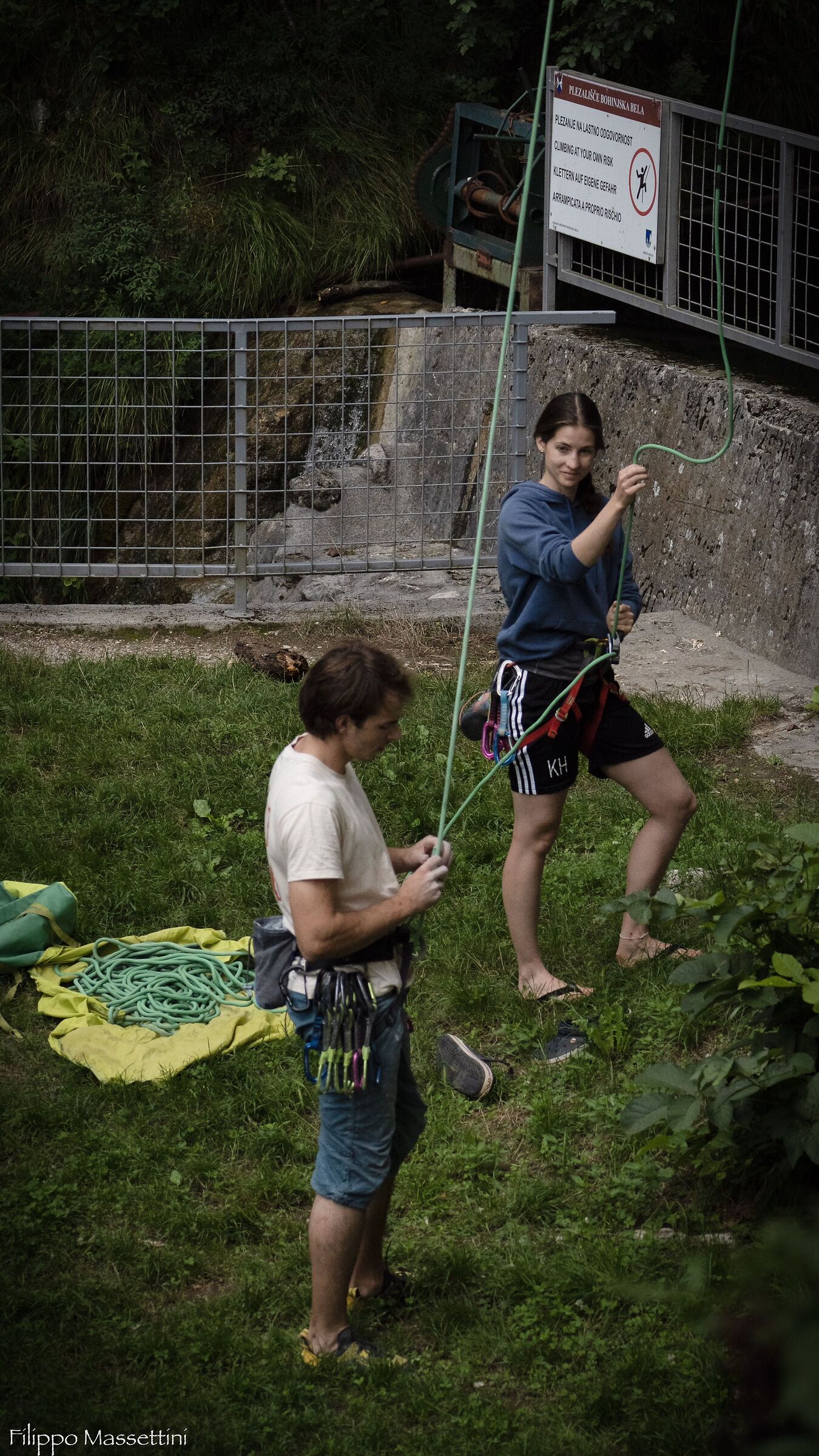 Free climbing in Slovenia