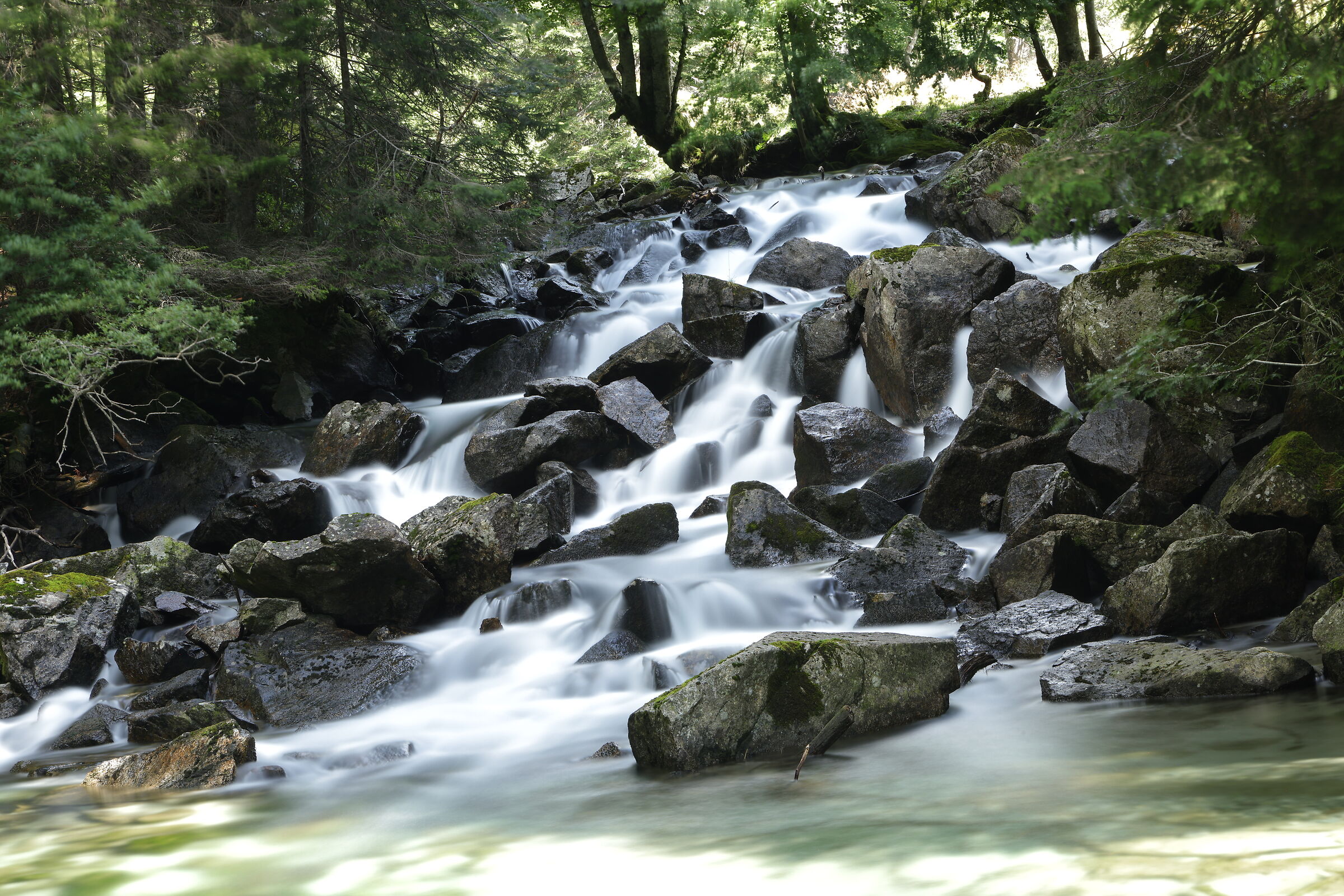 Water dance among the rocks