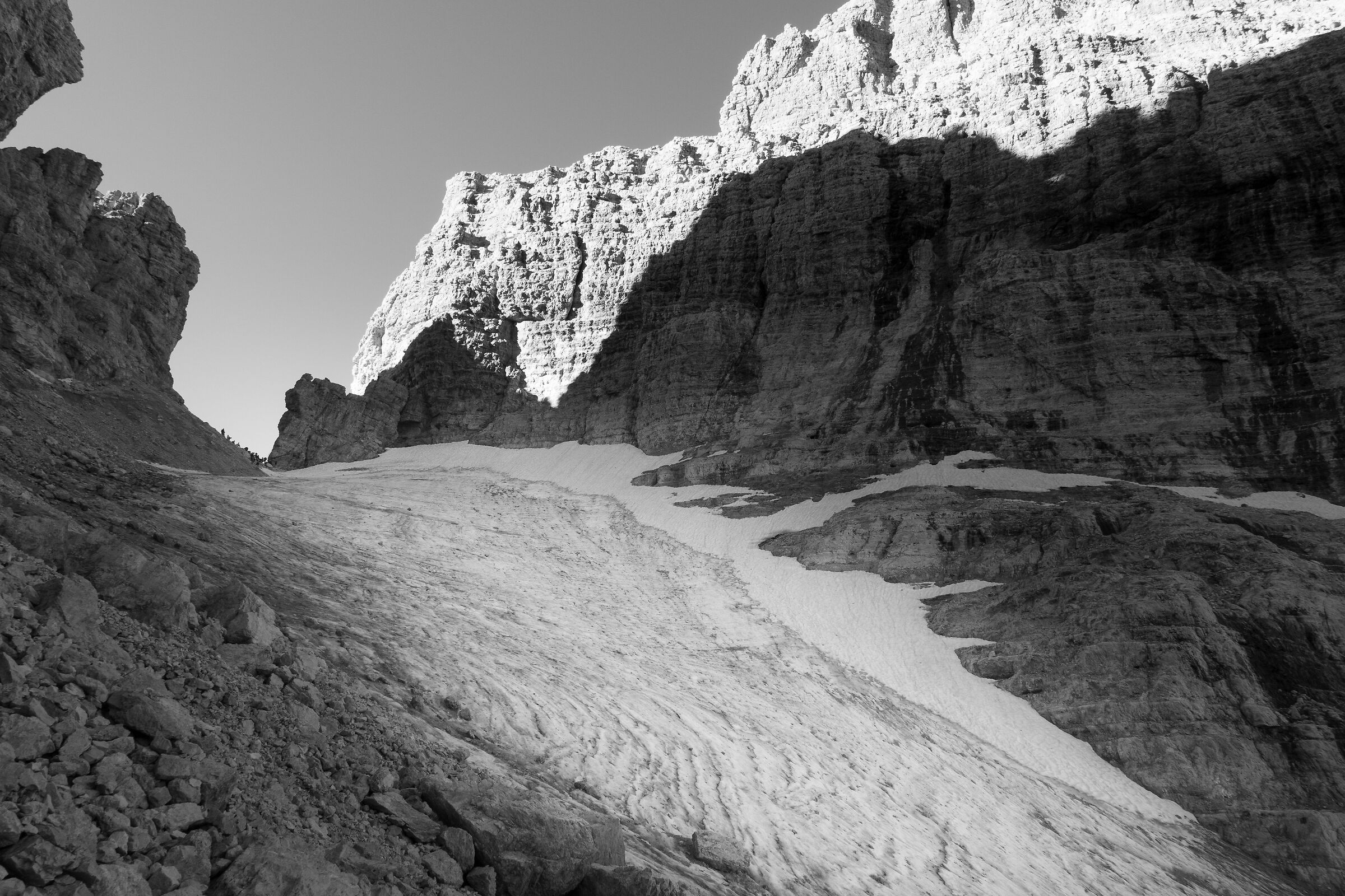 The Bocchette Centrale glacier
