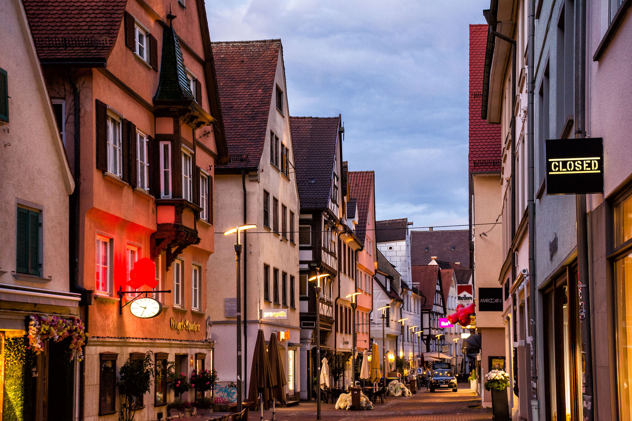Evening falls in Ulm