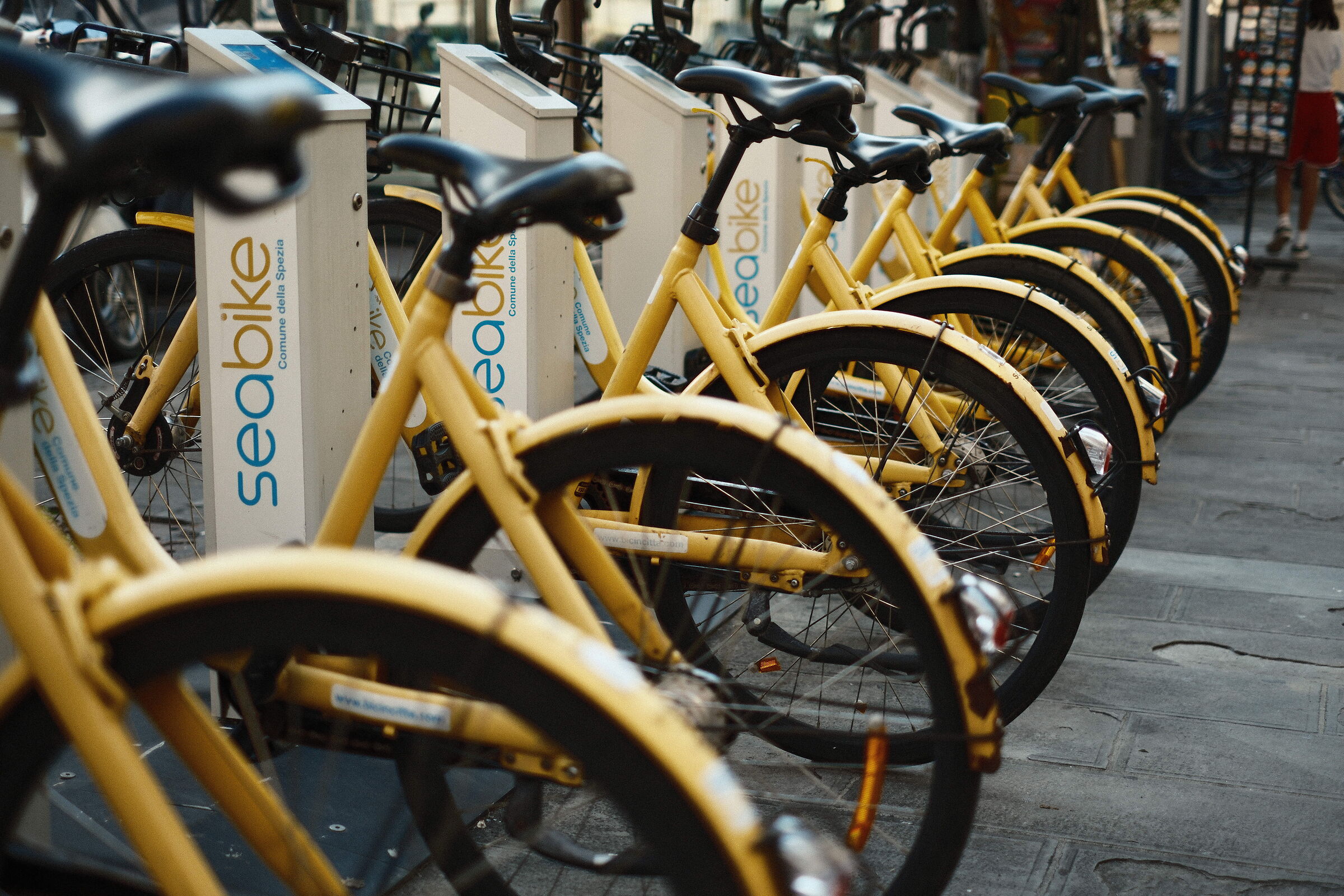 yellow bikes