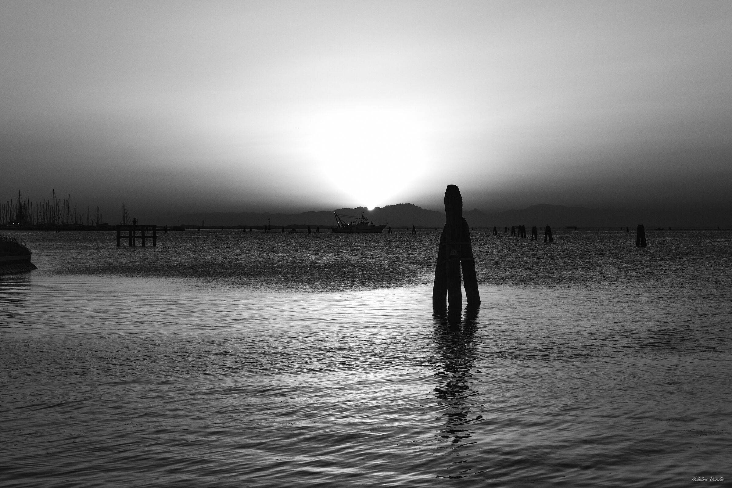Sunset in the lagoon