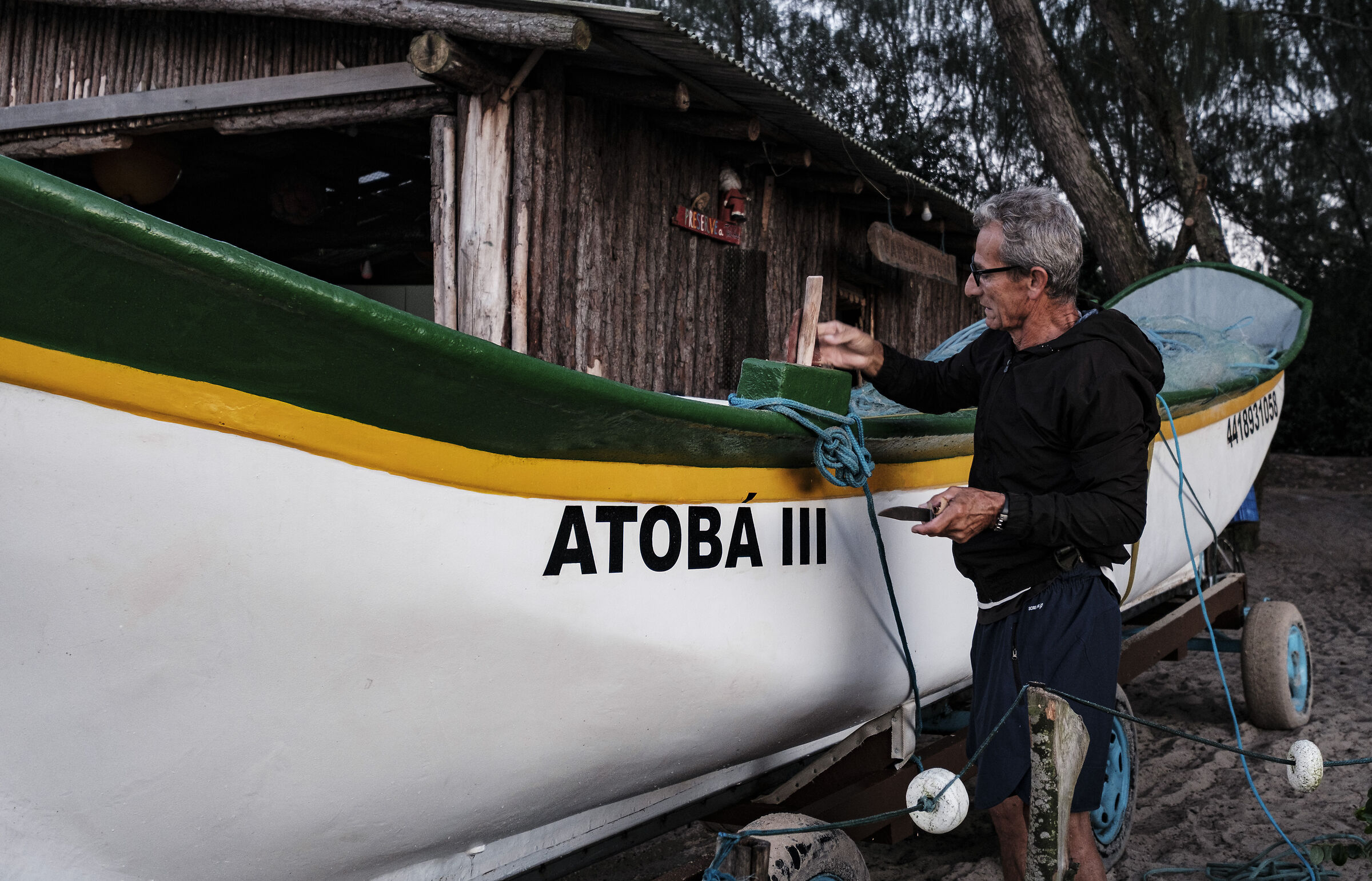 Preparing the boat