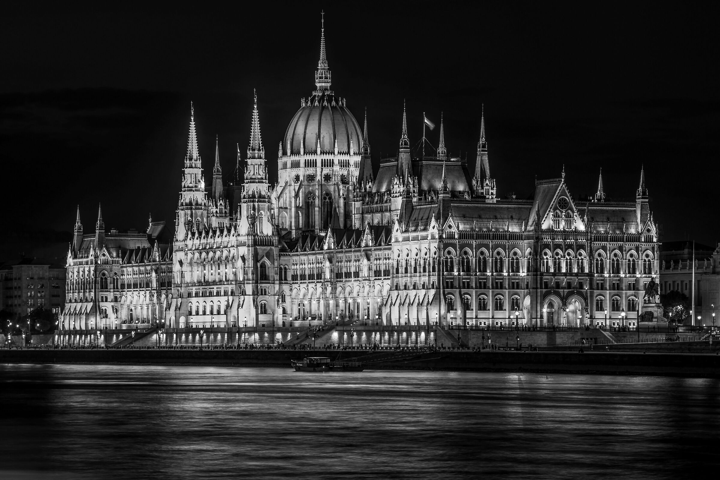 The parliament dressed in black.