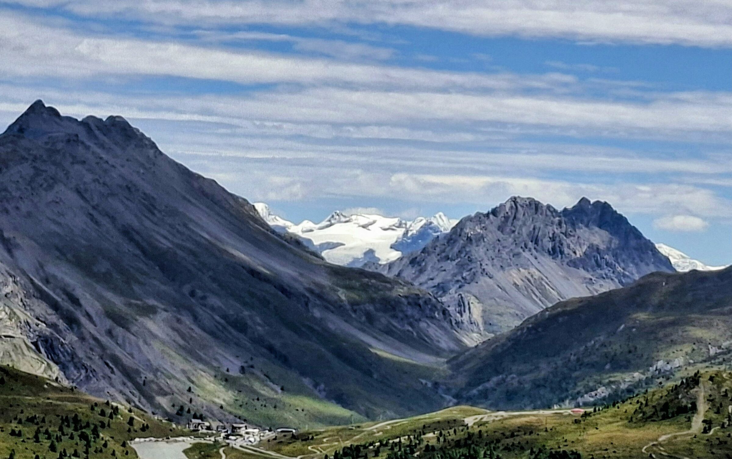Vista sul ghiacciaio dello Stelvio.
