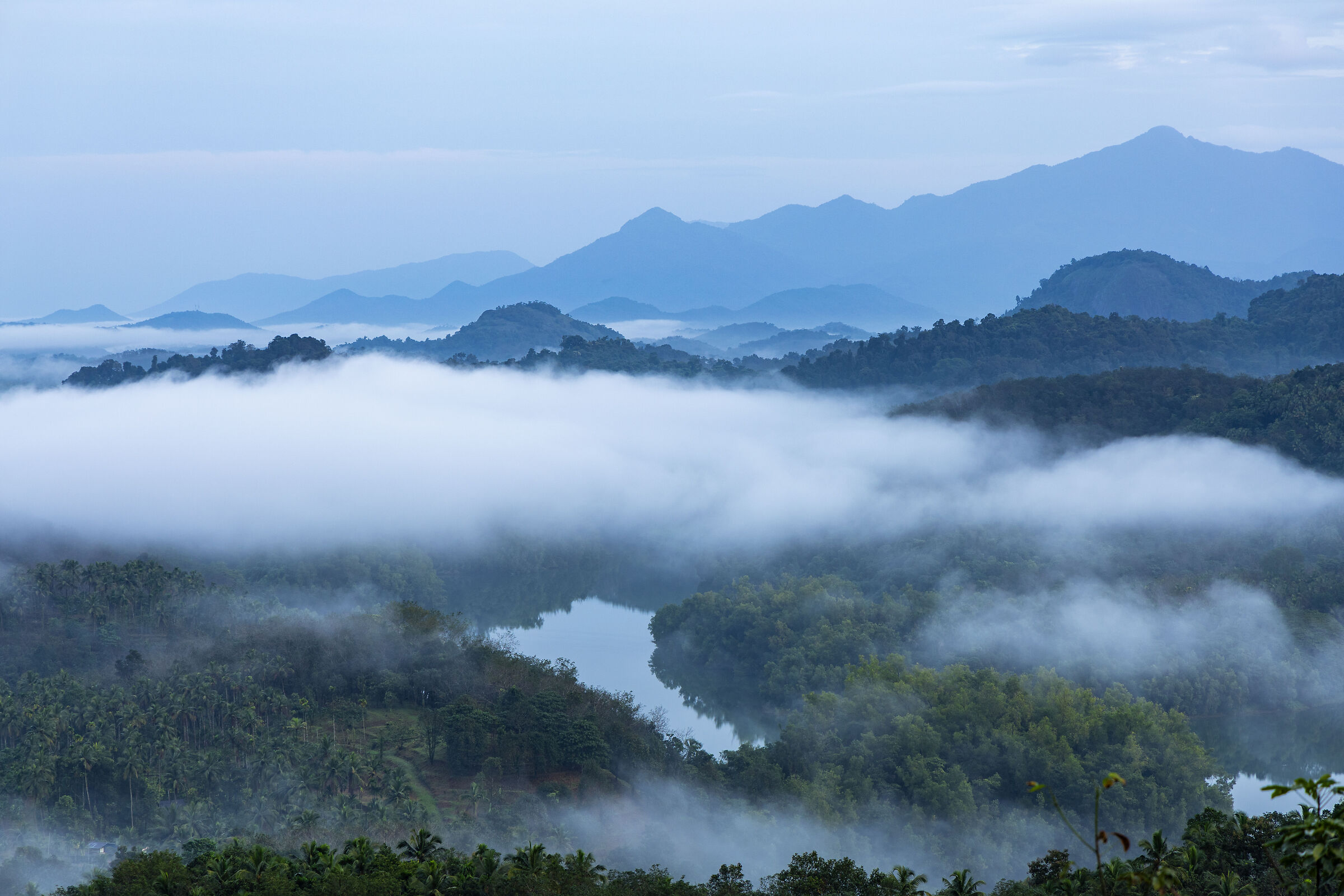 La vista dall'alto delle nuvole