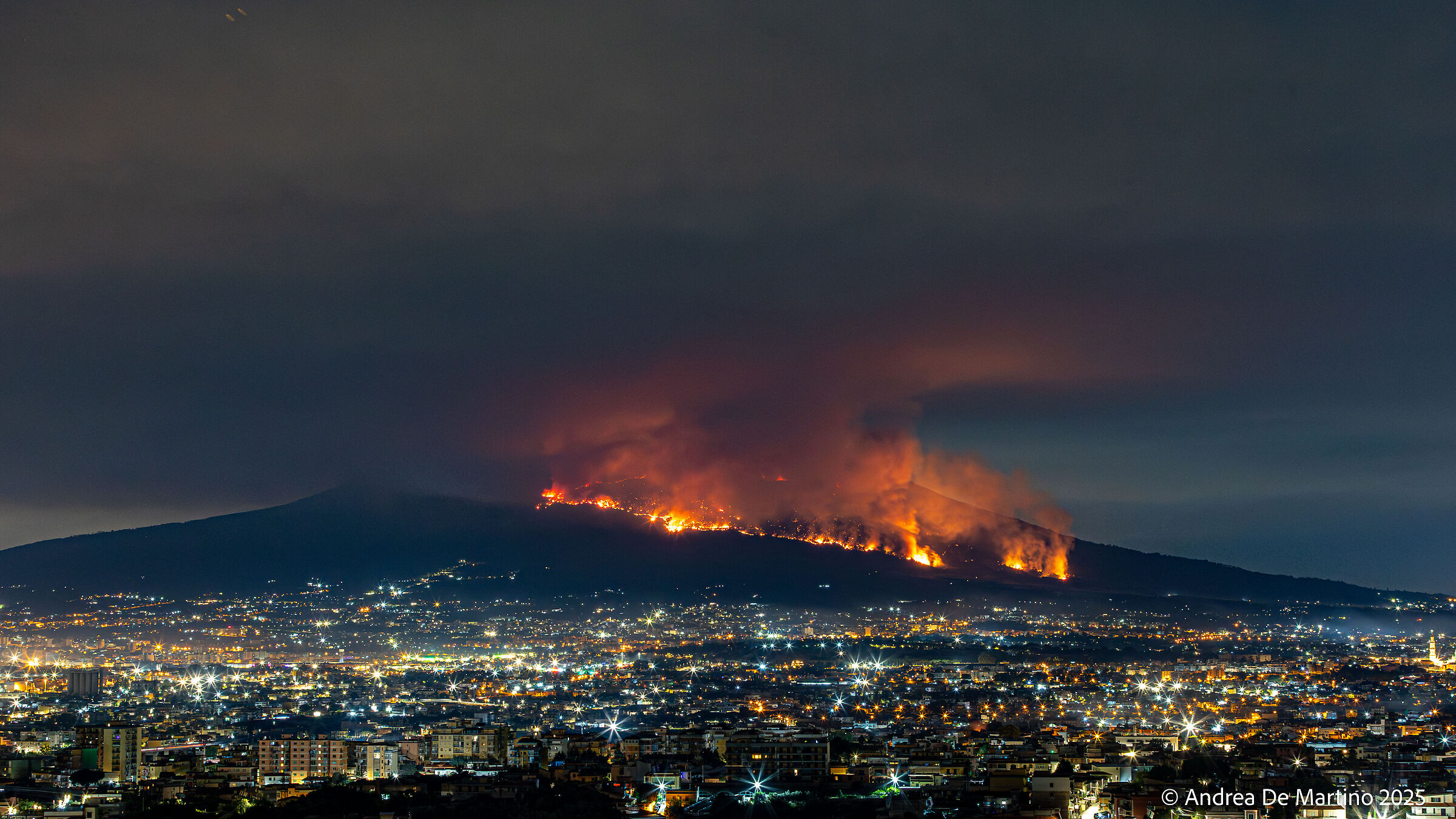 Vesuvius in flames