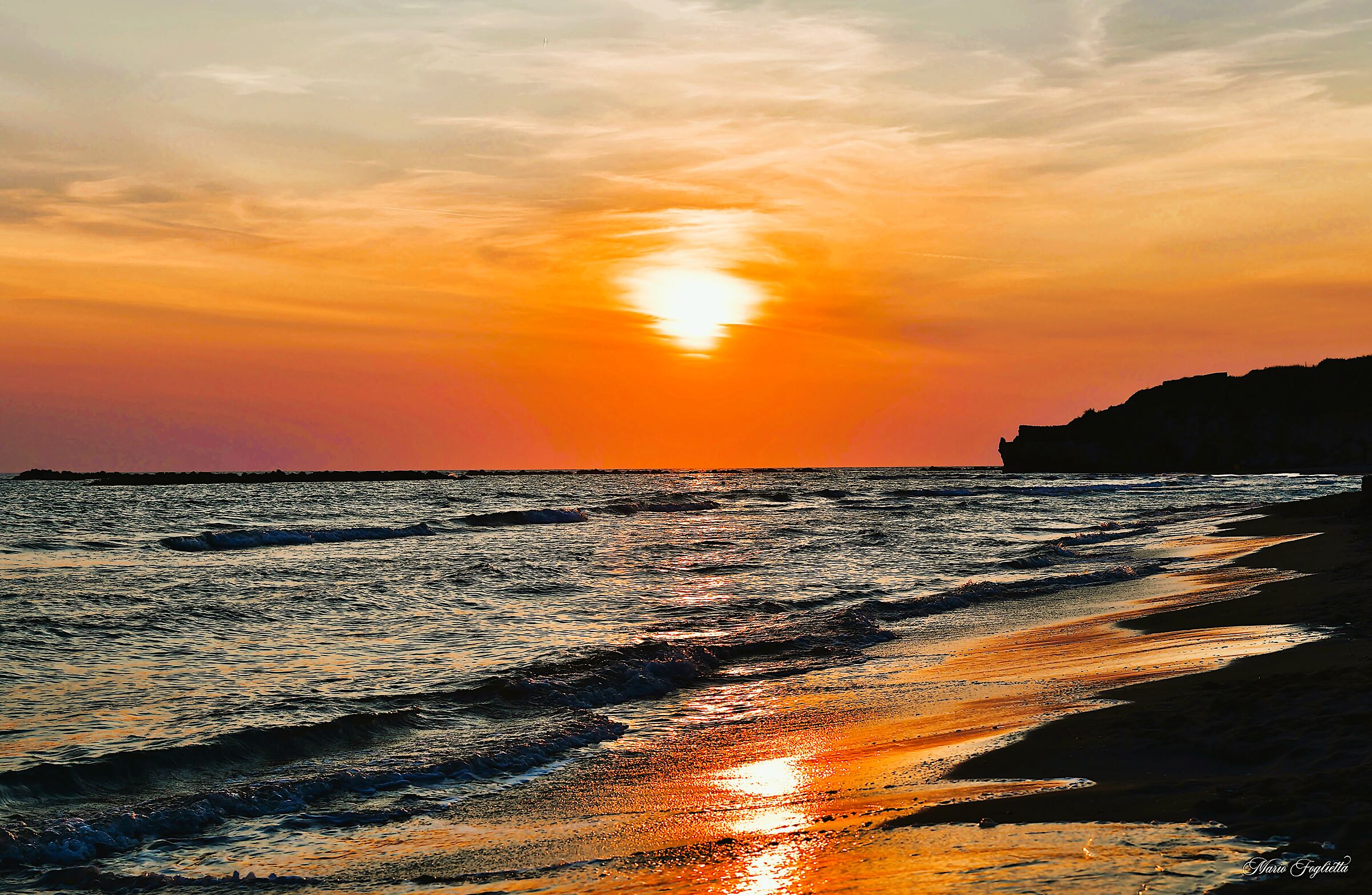 Reflections of a sunset