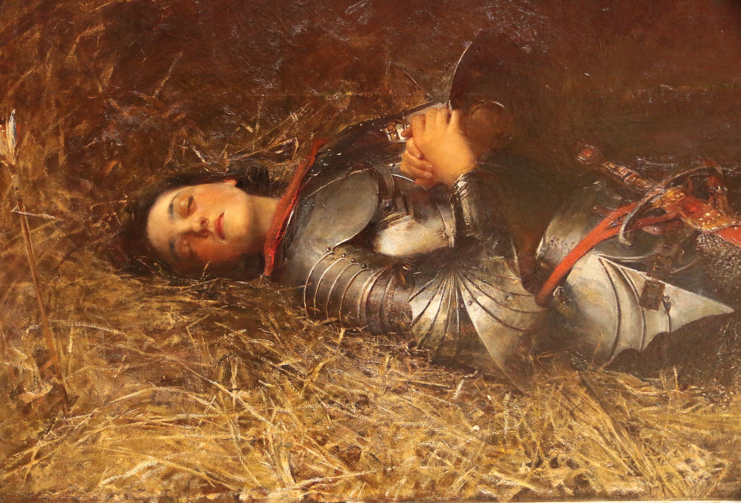 PAINTING DEPICTING JOAN OF LORRAINE CITY OF ROUEN