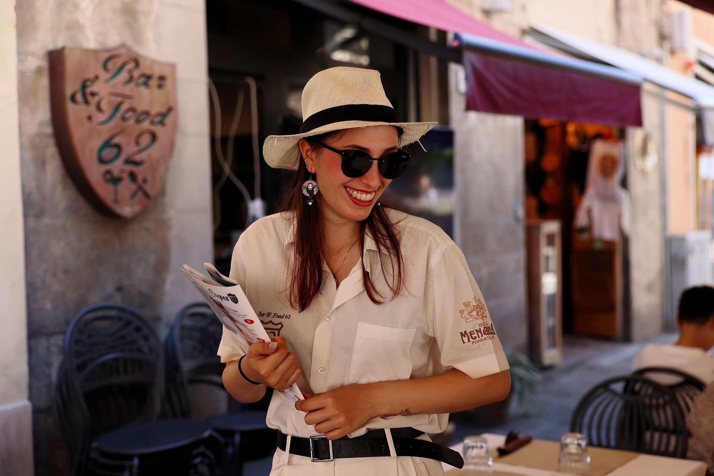 Friendly waitress