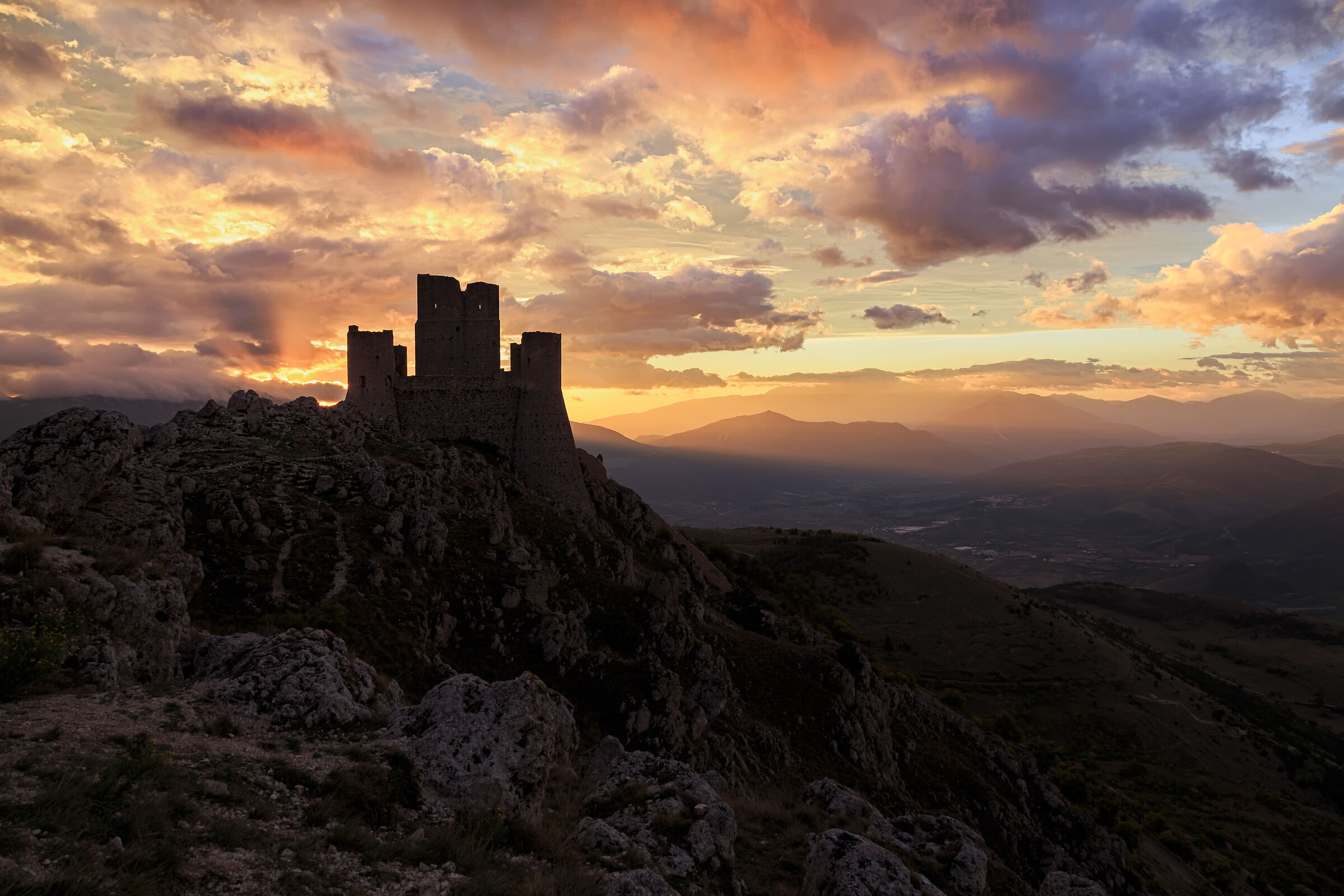 Un'alba a Rocca Calascio