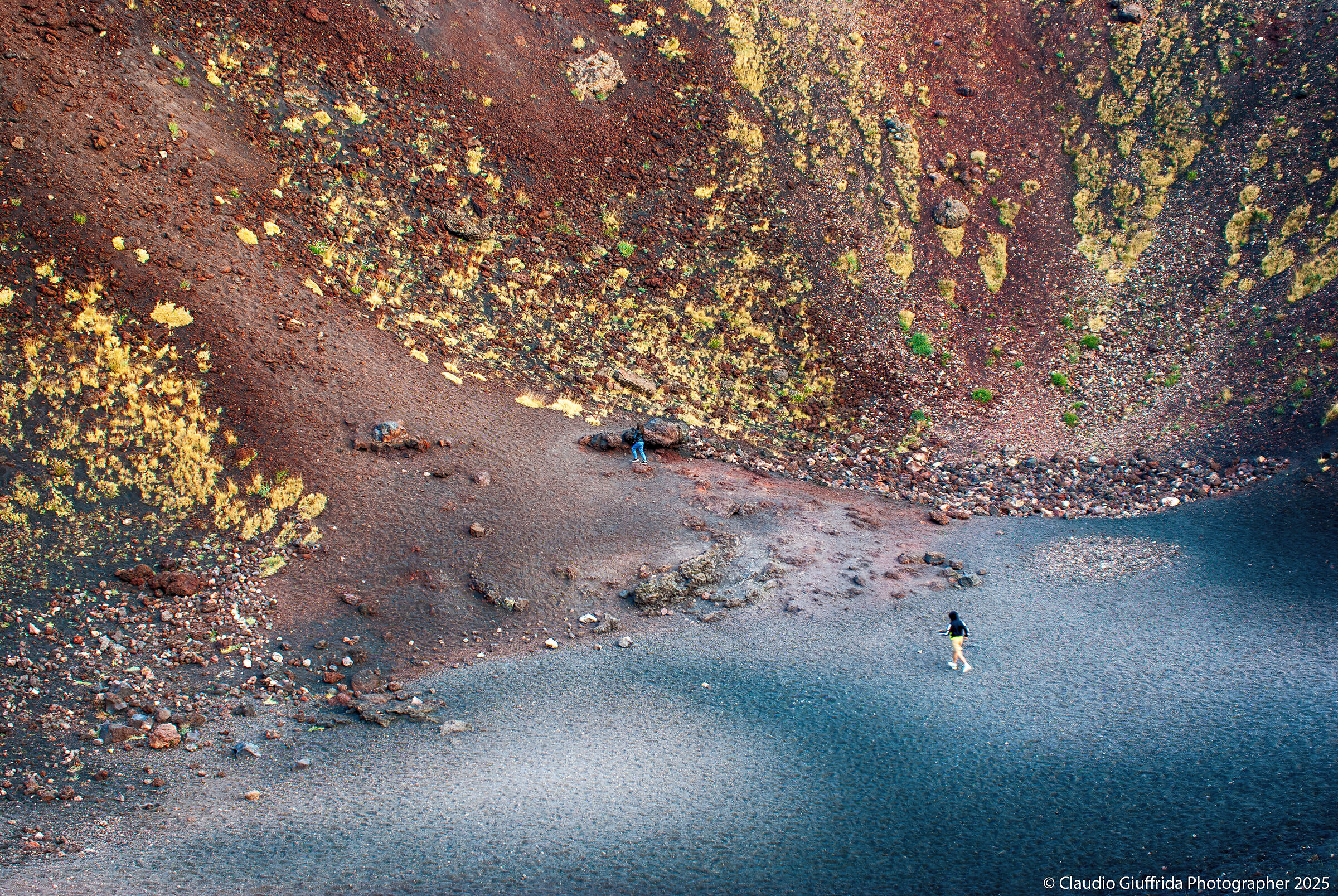 Playing inside a crater
