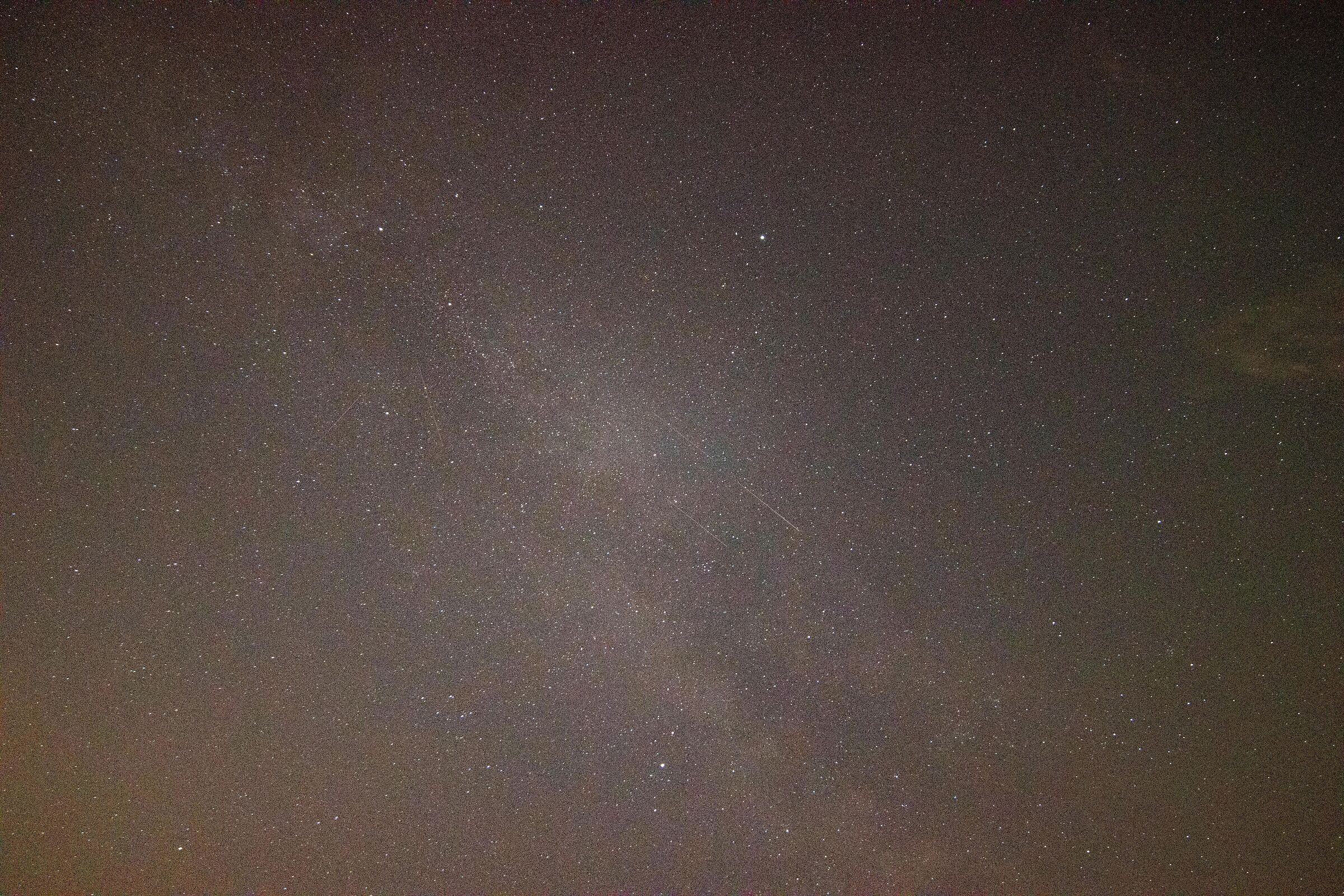 Via Lattea con meteore (scatto singolo)