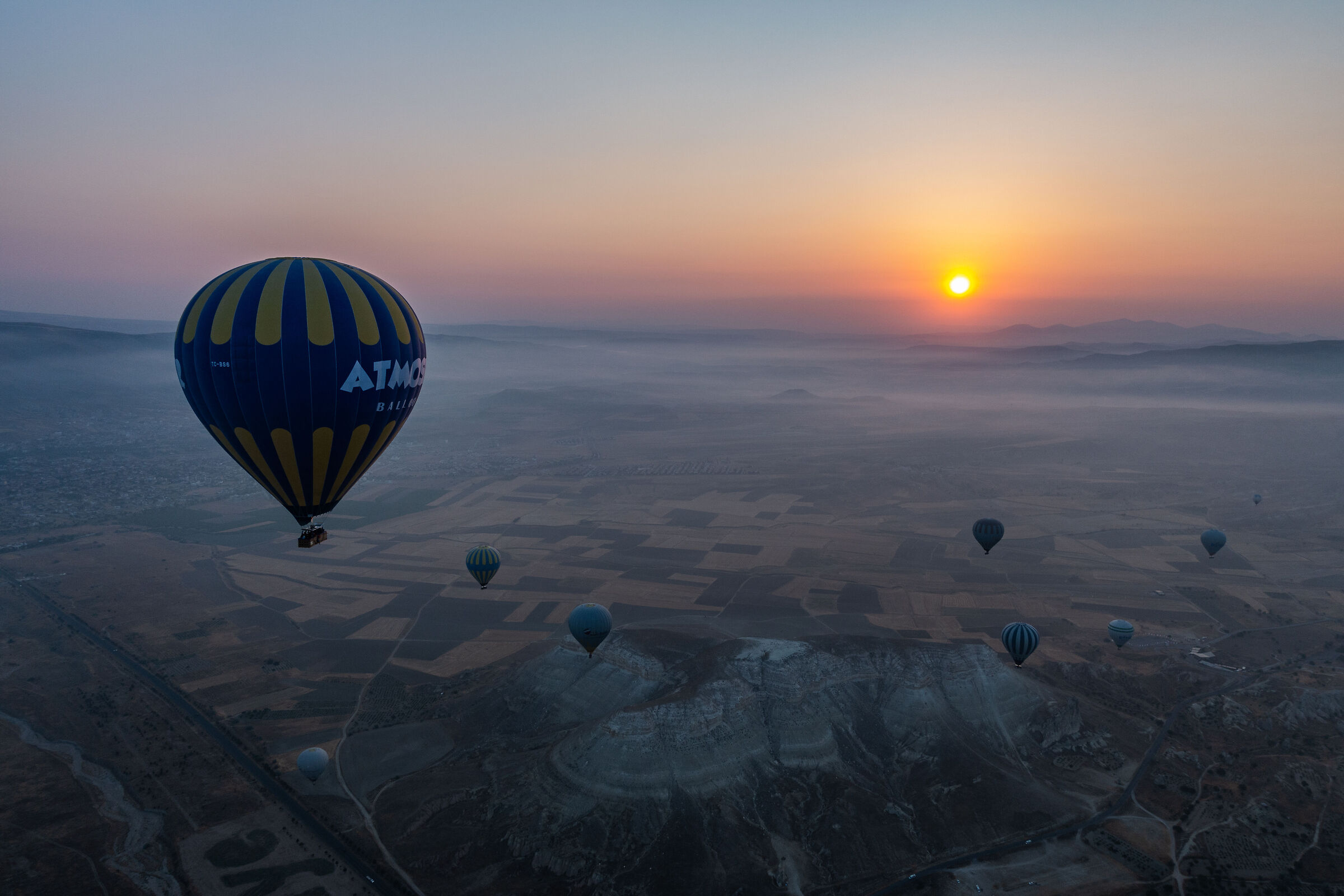 Hot air balloon flight