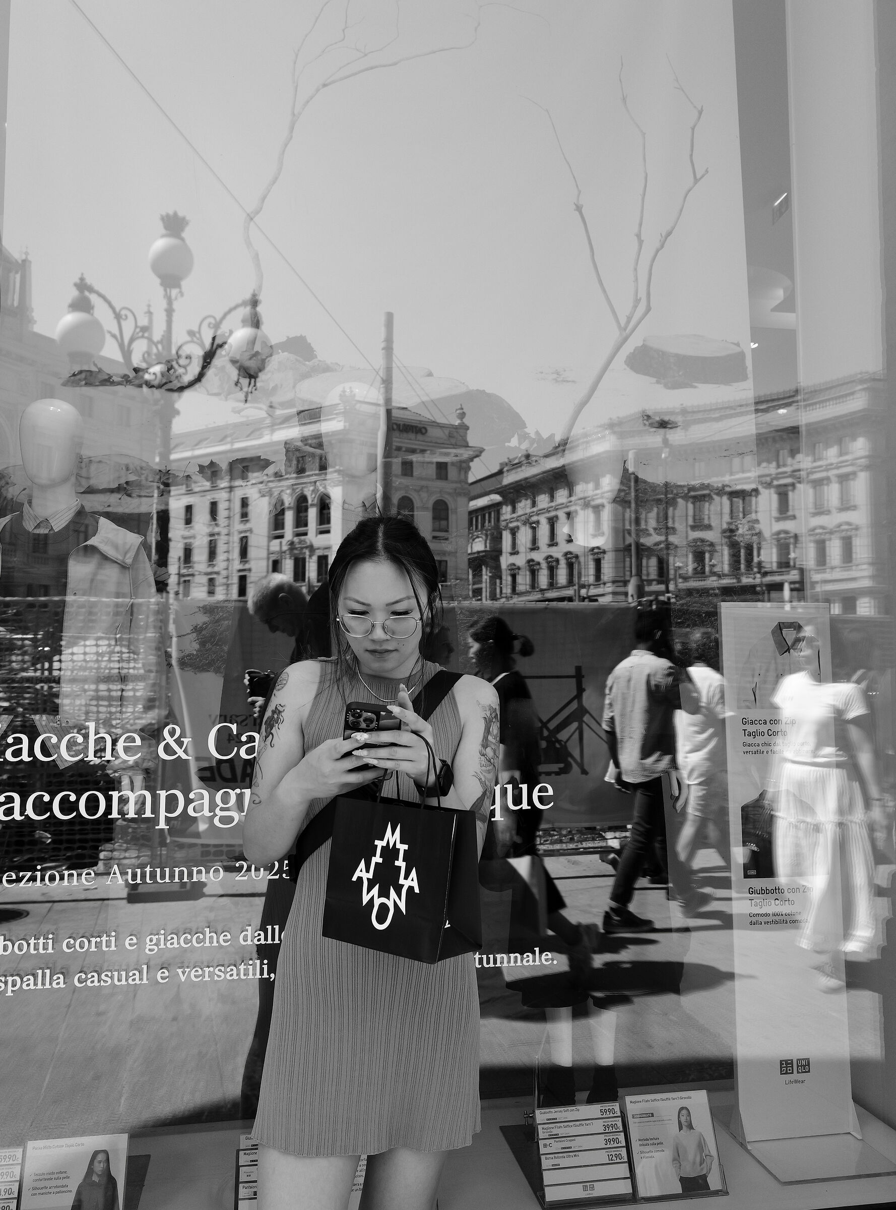 Self-portrait at work