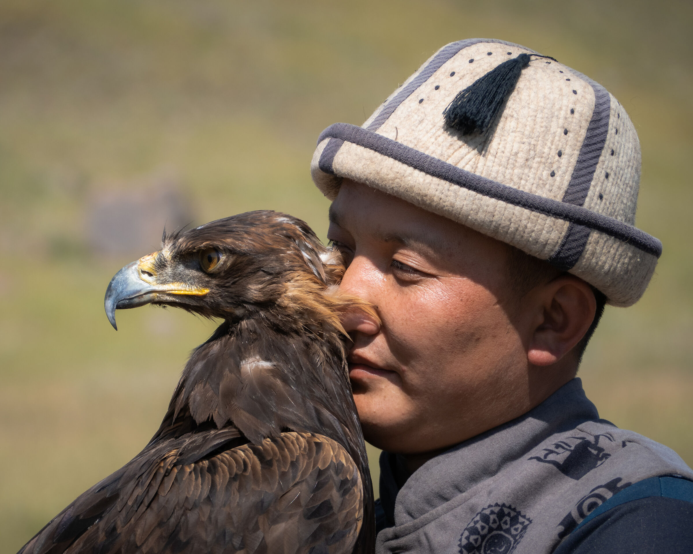 Man and his eagle