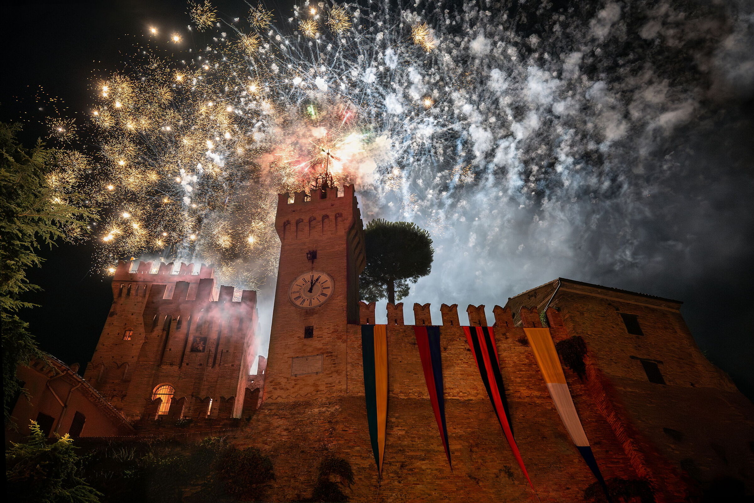 Fireworks on the rock