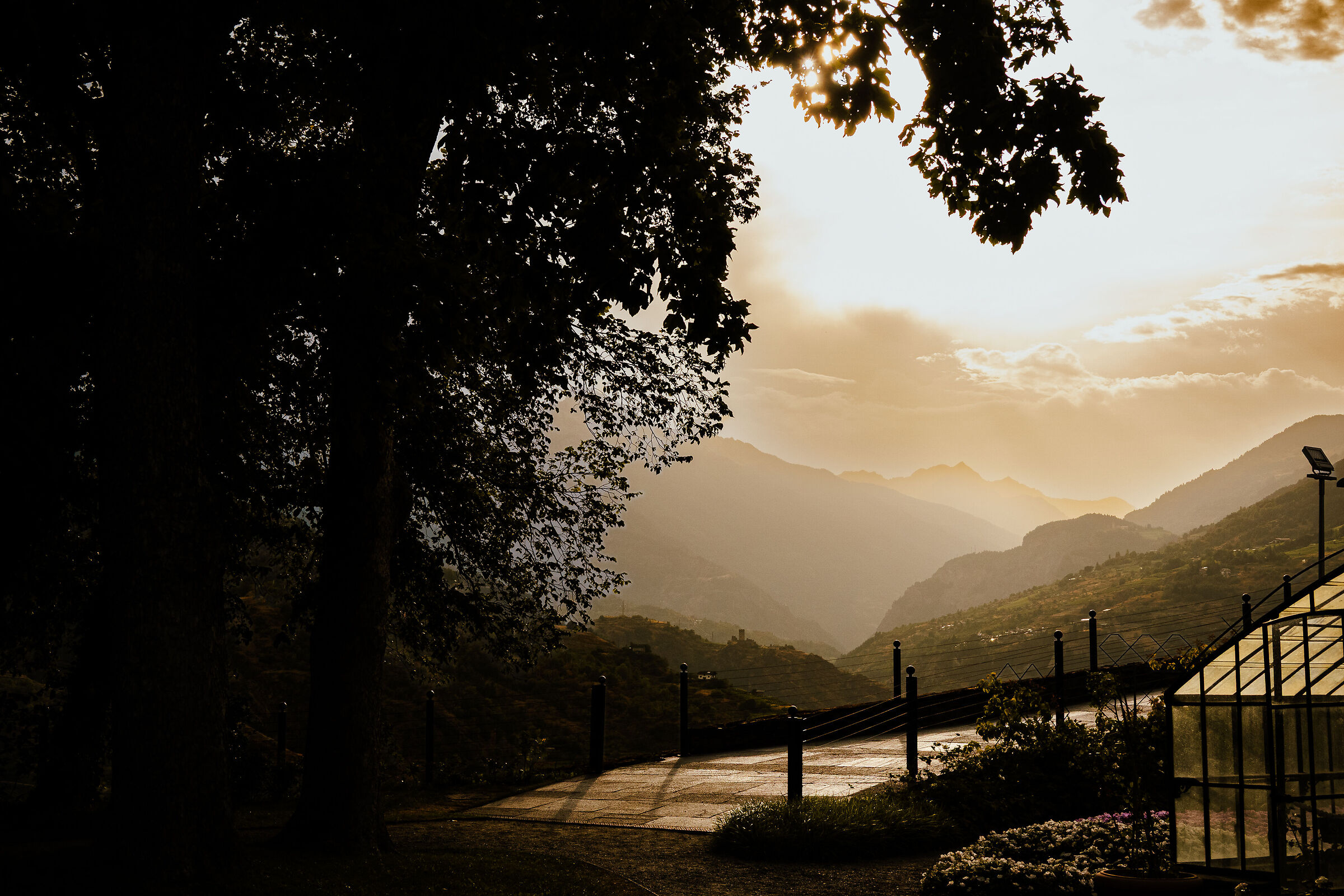 Mountains at sunset