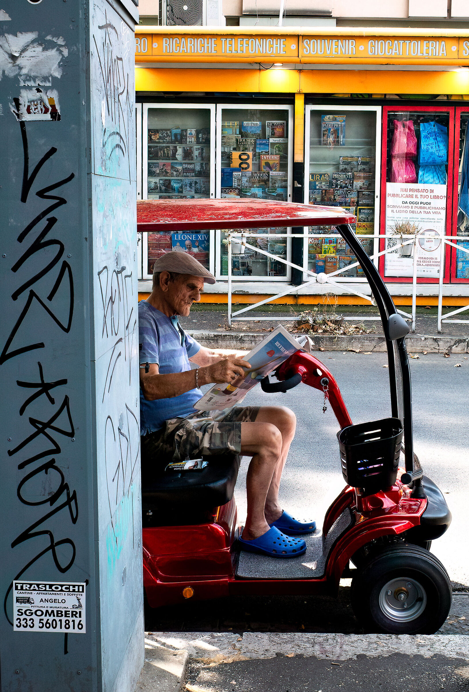 With the newspaper, the real one