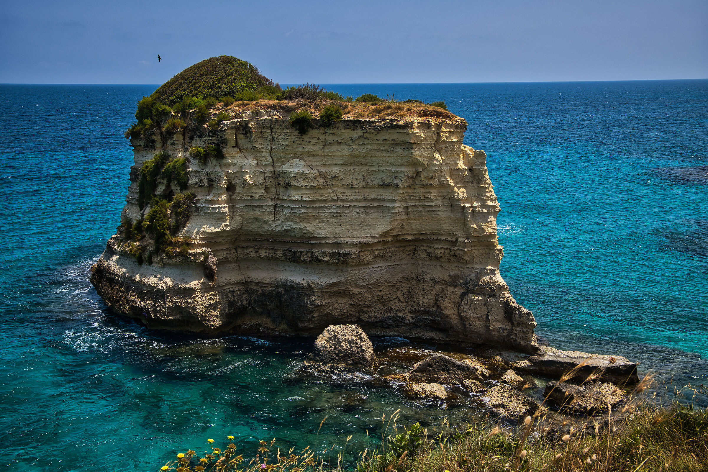 Faraglione on the sea..