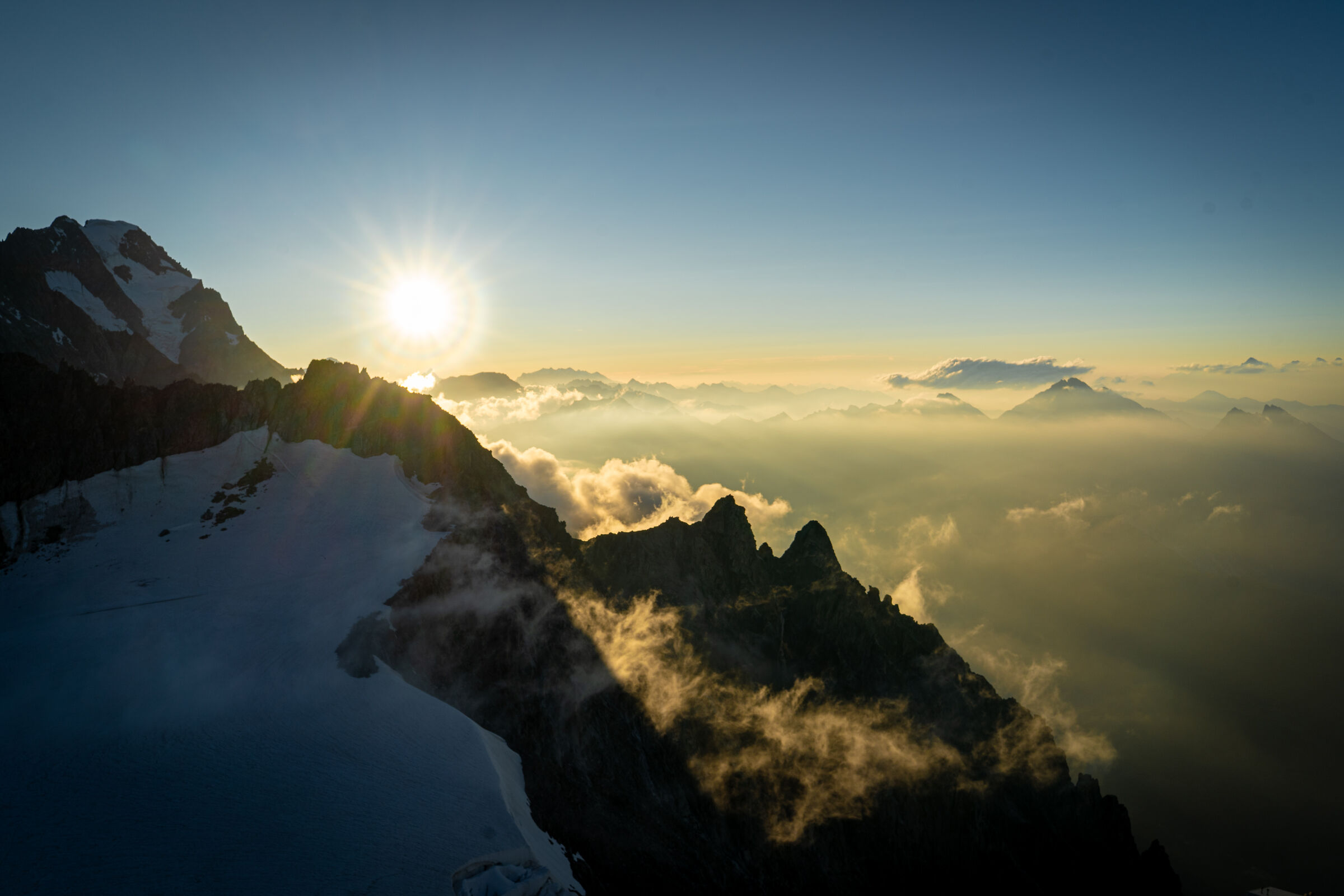 Alba da skyway monte bianco