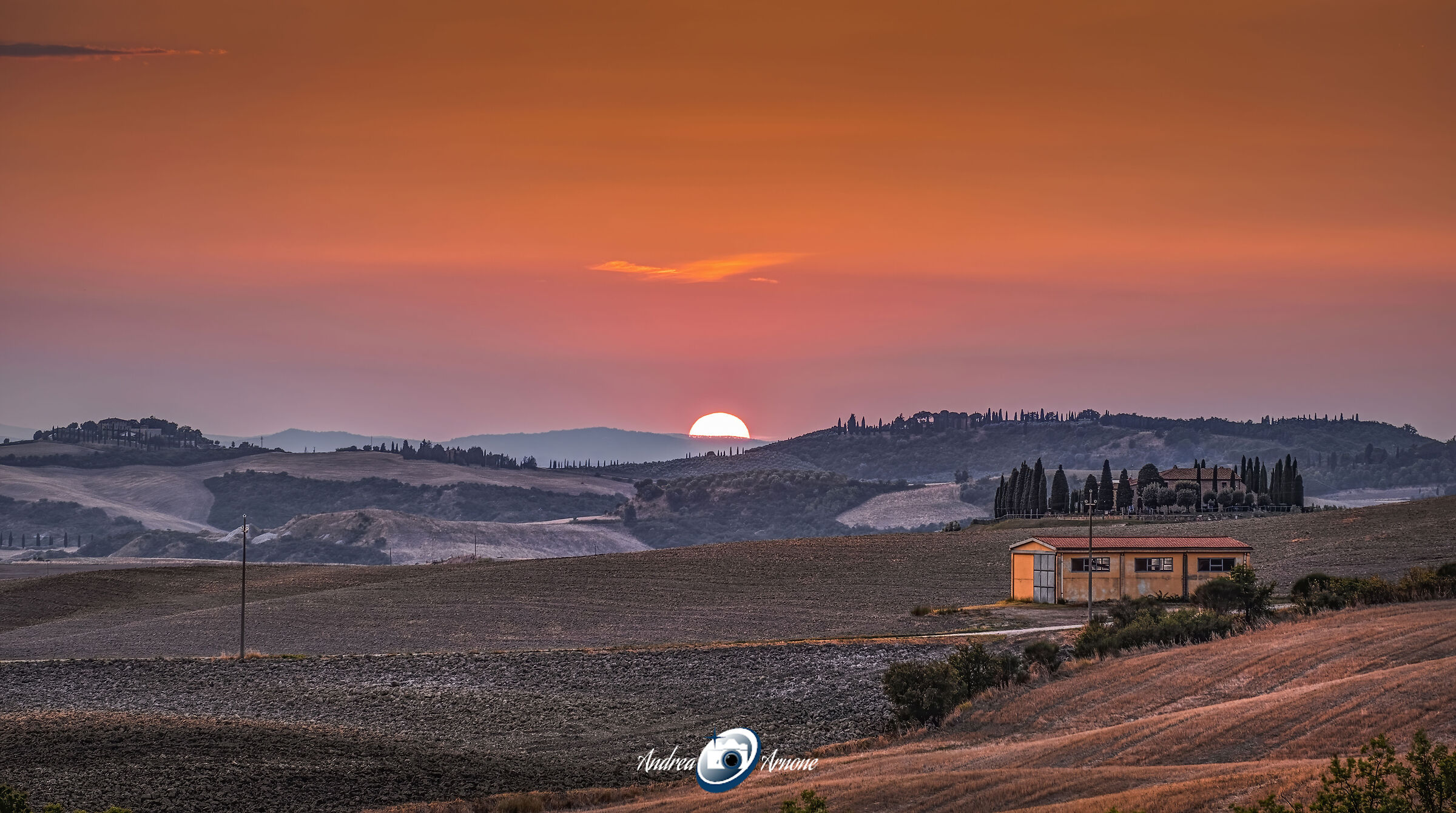 Tramonto in Val D'Orcia