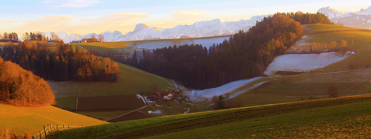 Oberbalm vicino Berna, la catena dello Stockhorn