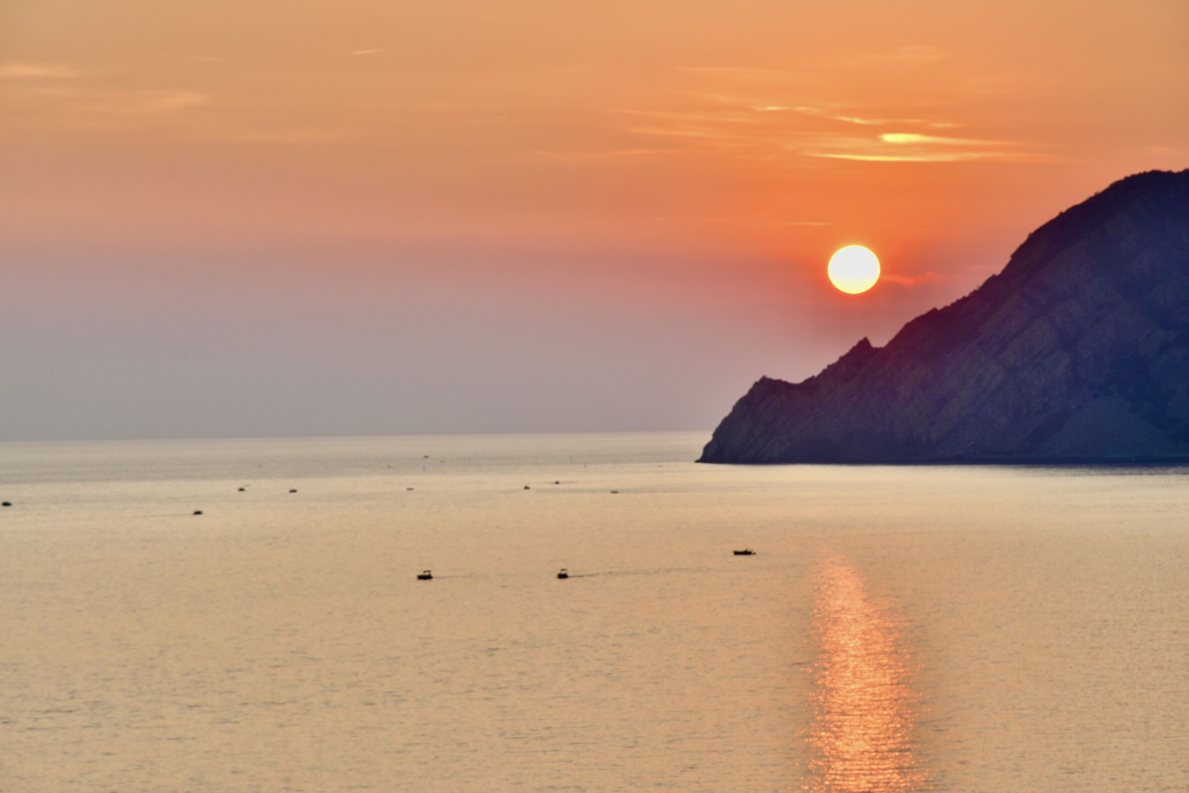 barche al tramonto