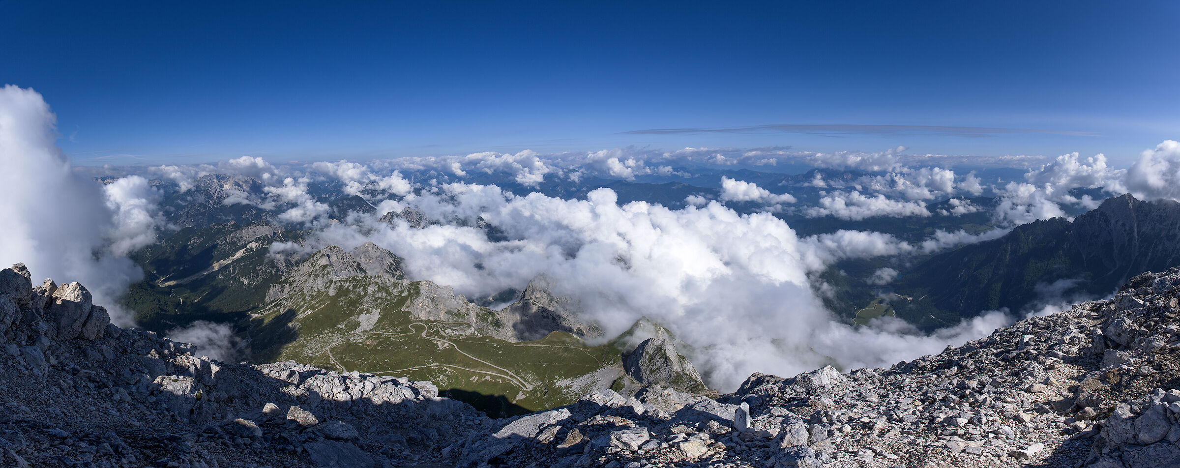 Panoramica dal monte Mangart alpi Giulie