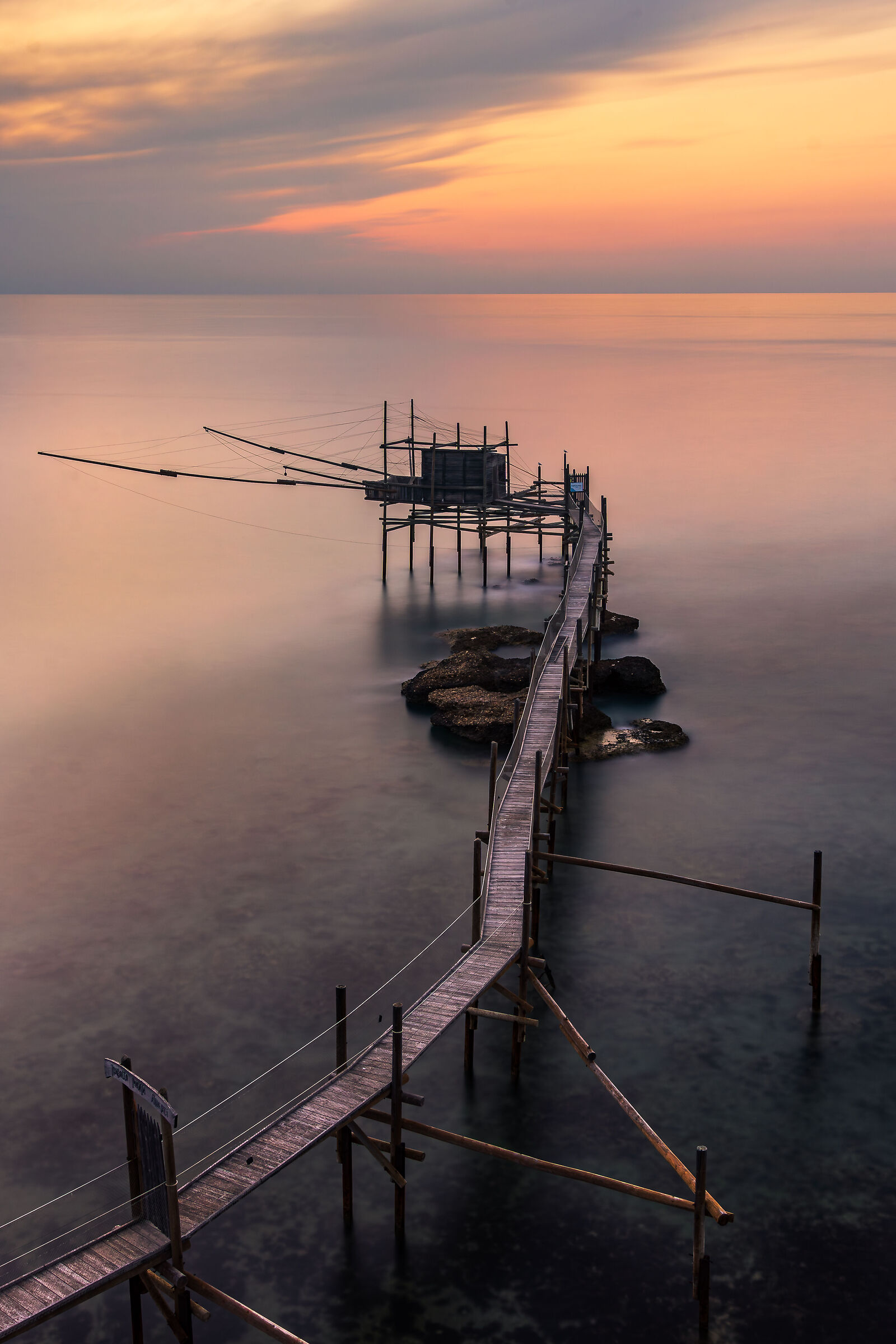 Tramonto al trabocco di Punta Aderci