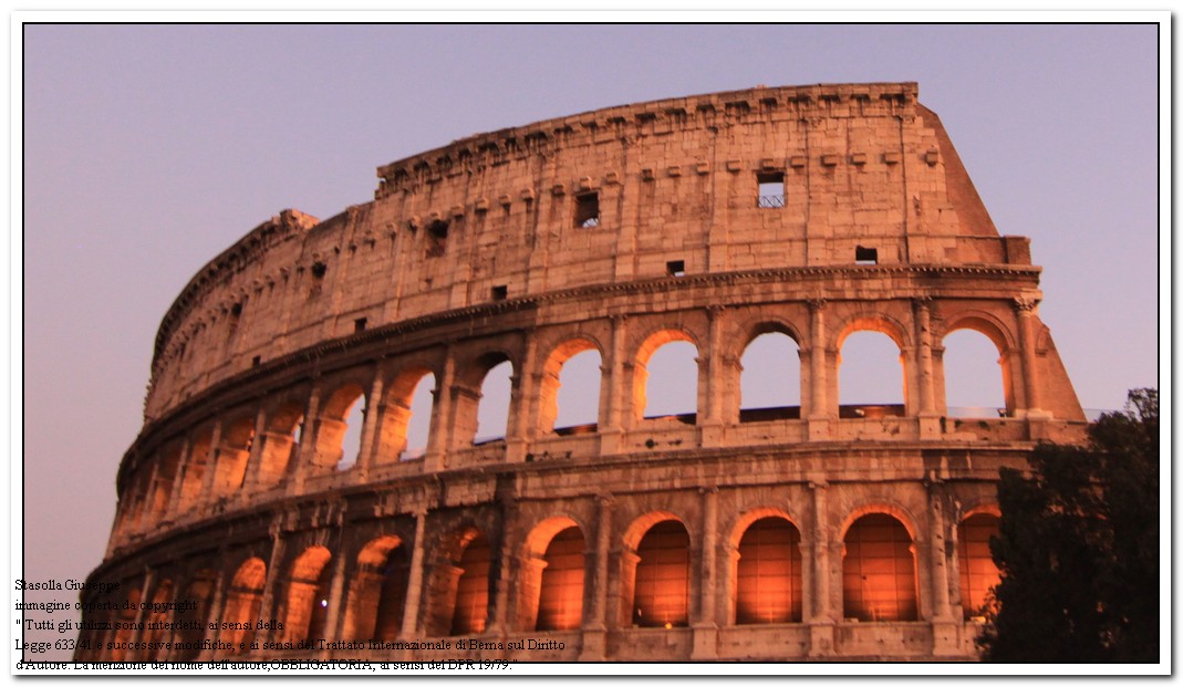 Solo lui il colosseo...