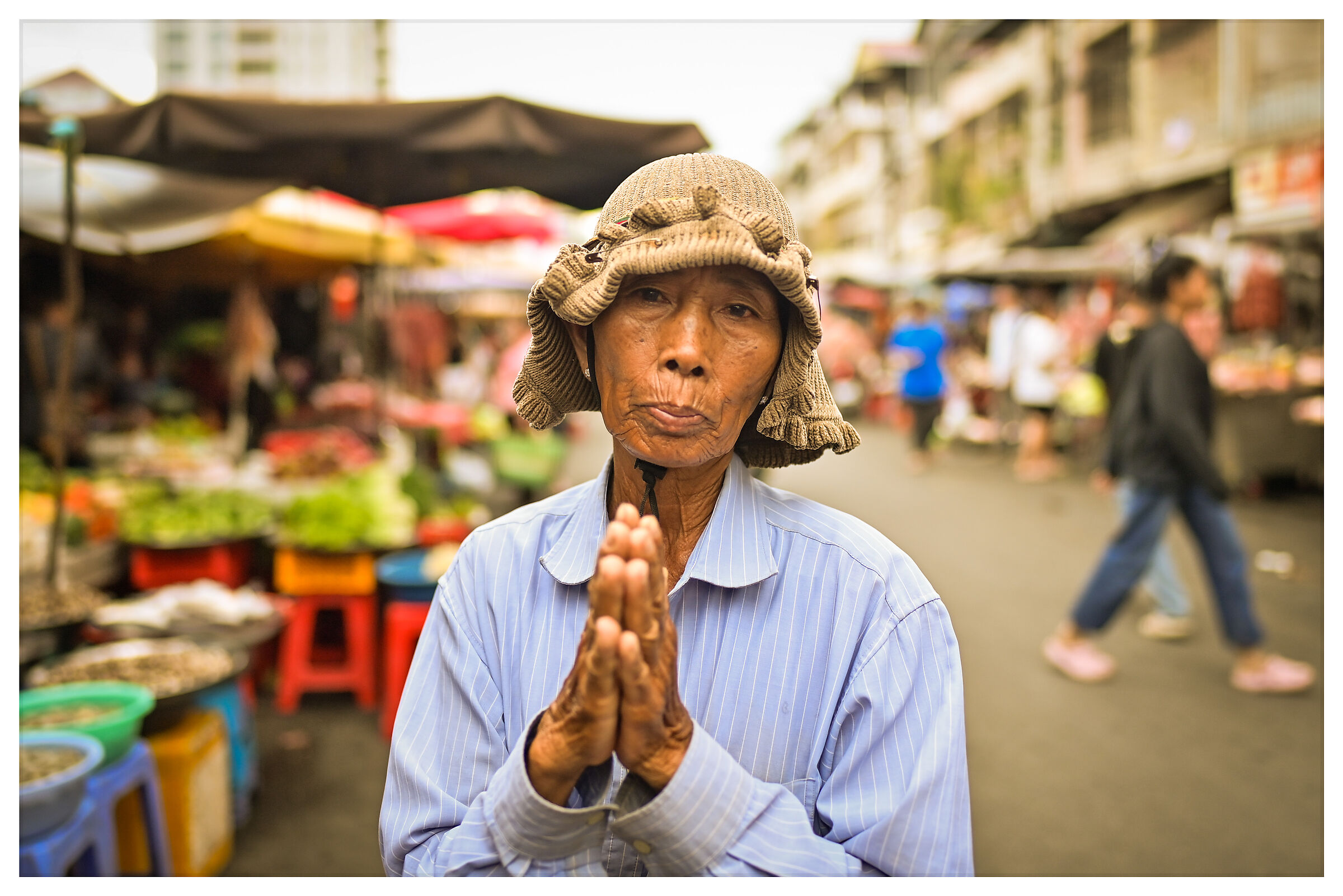 volti del russian market di Phnom Penh