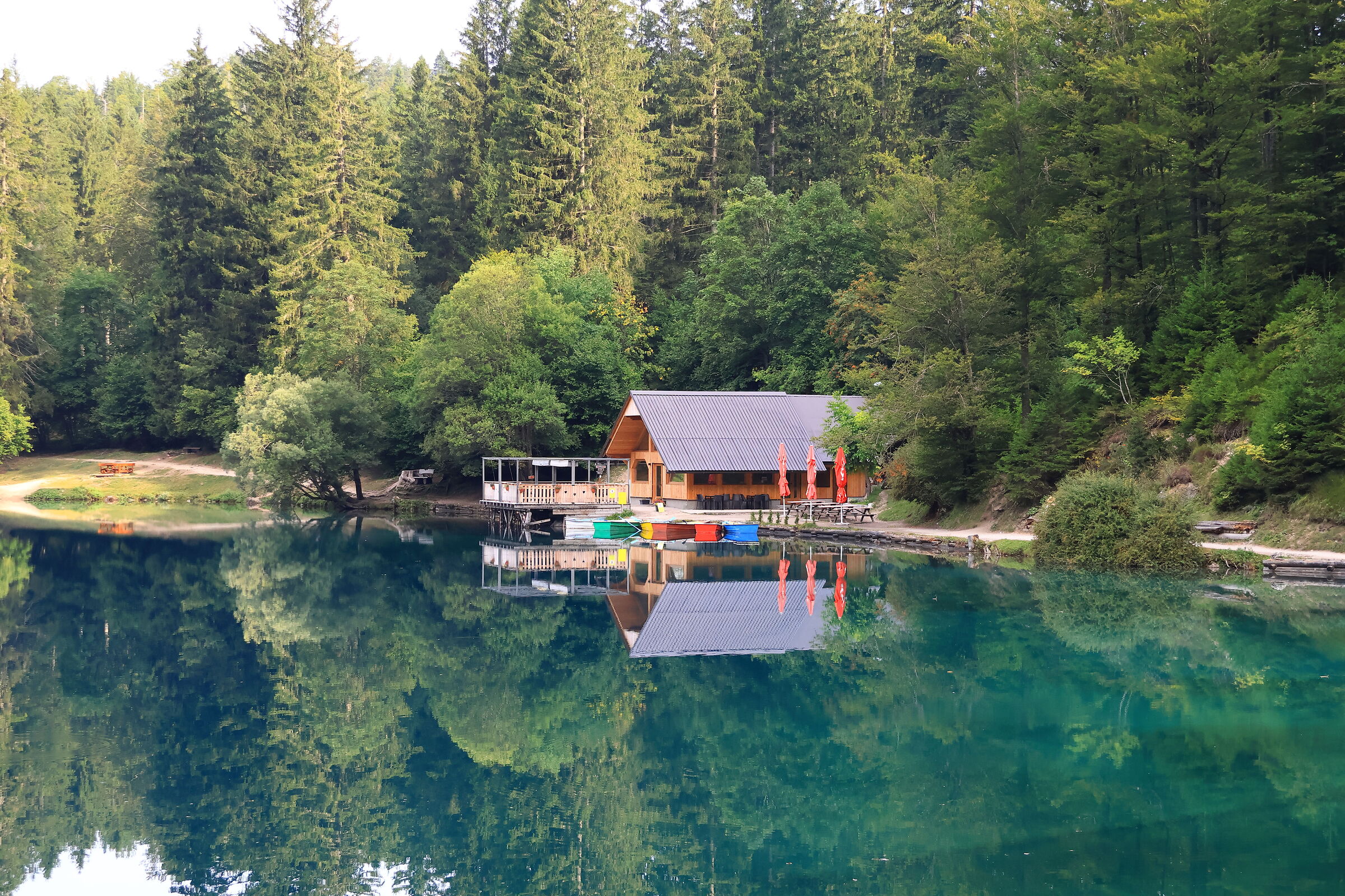 View from the Fusine Lakes