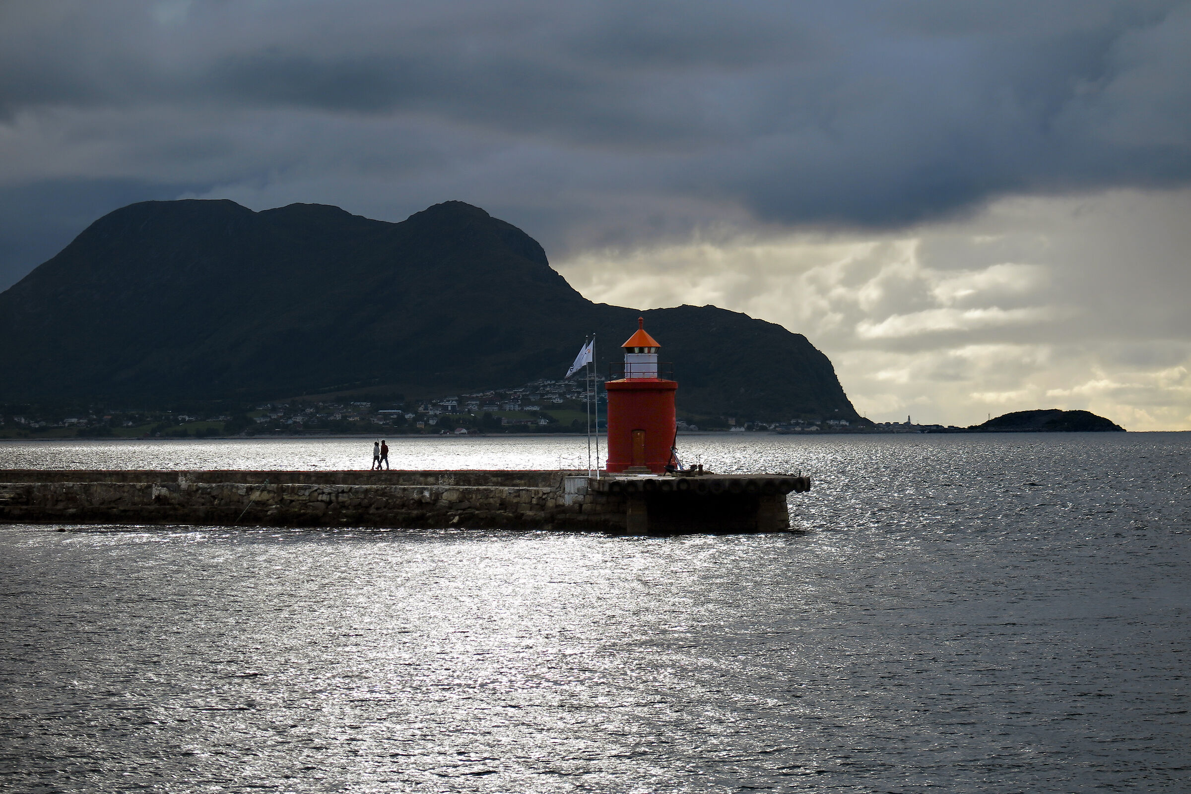 Coastal landscape with lighthouse