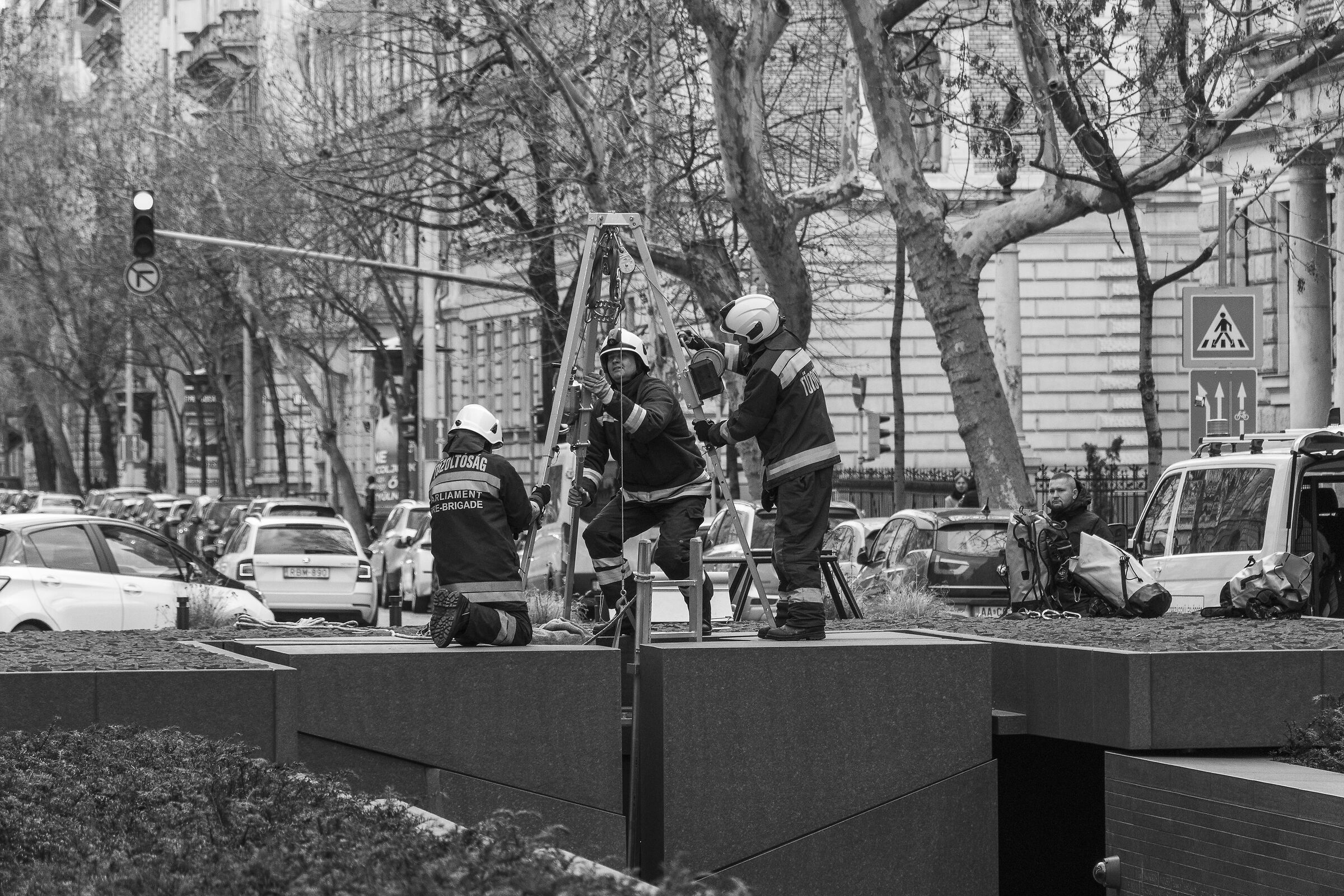 Budapest man at work