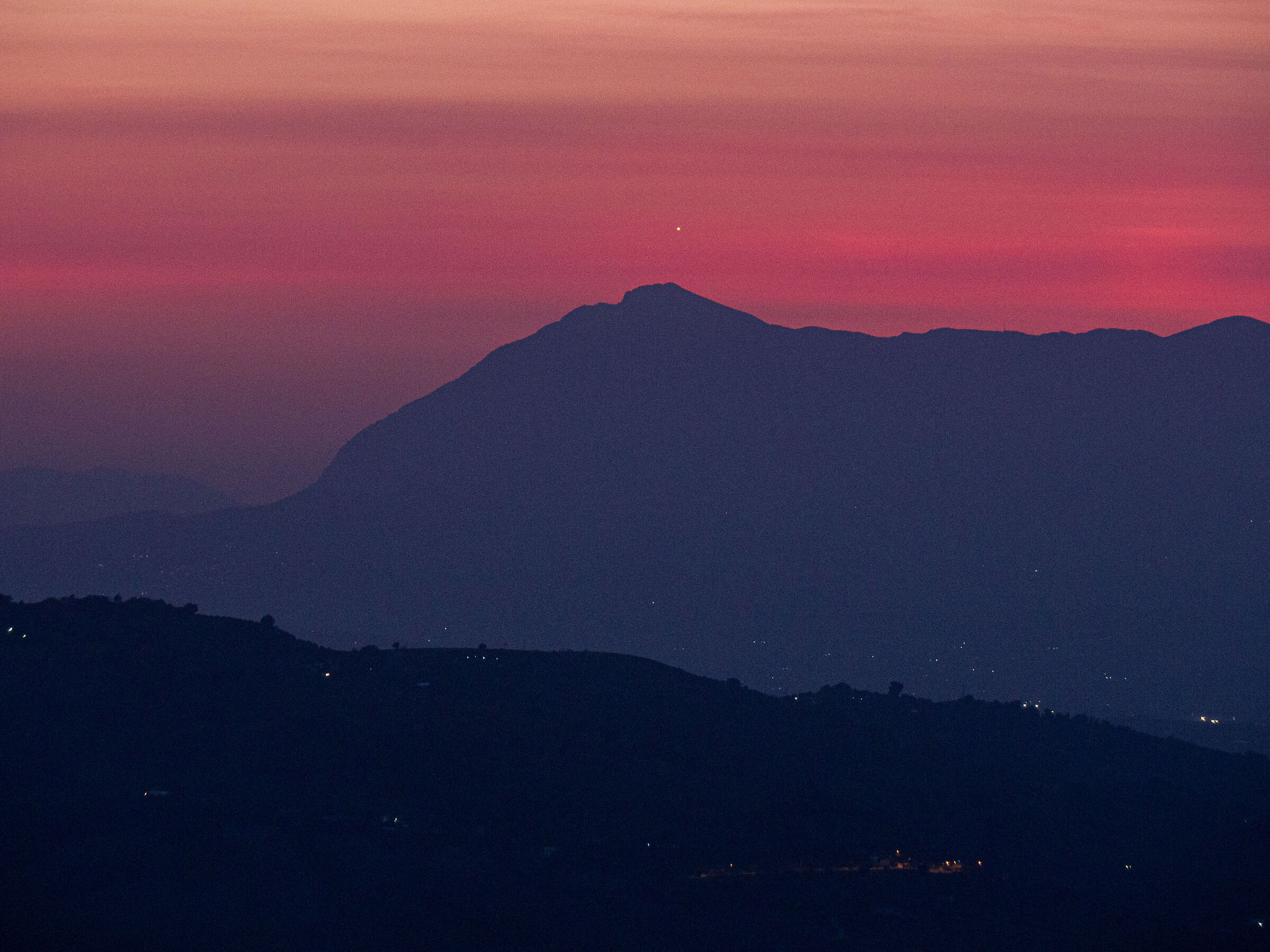 Venus over the mountain