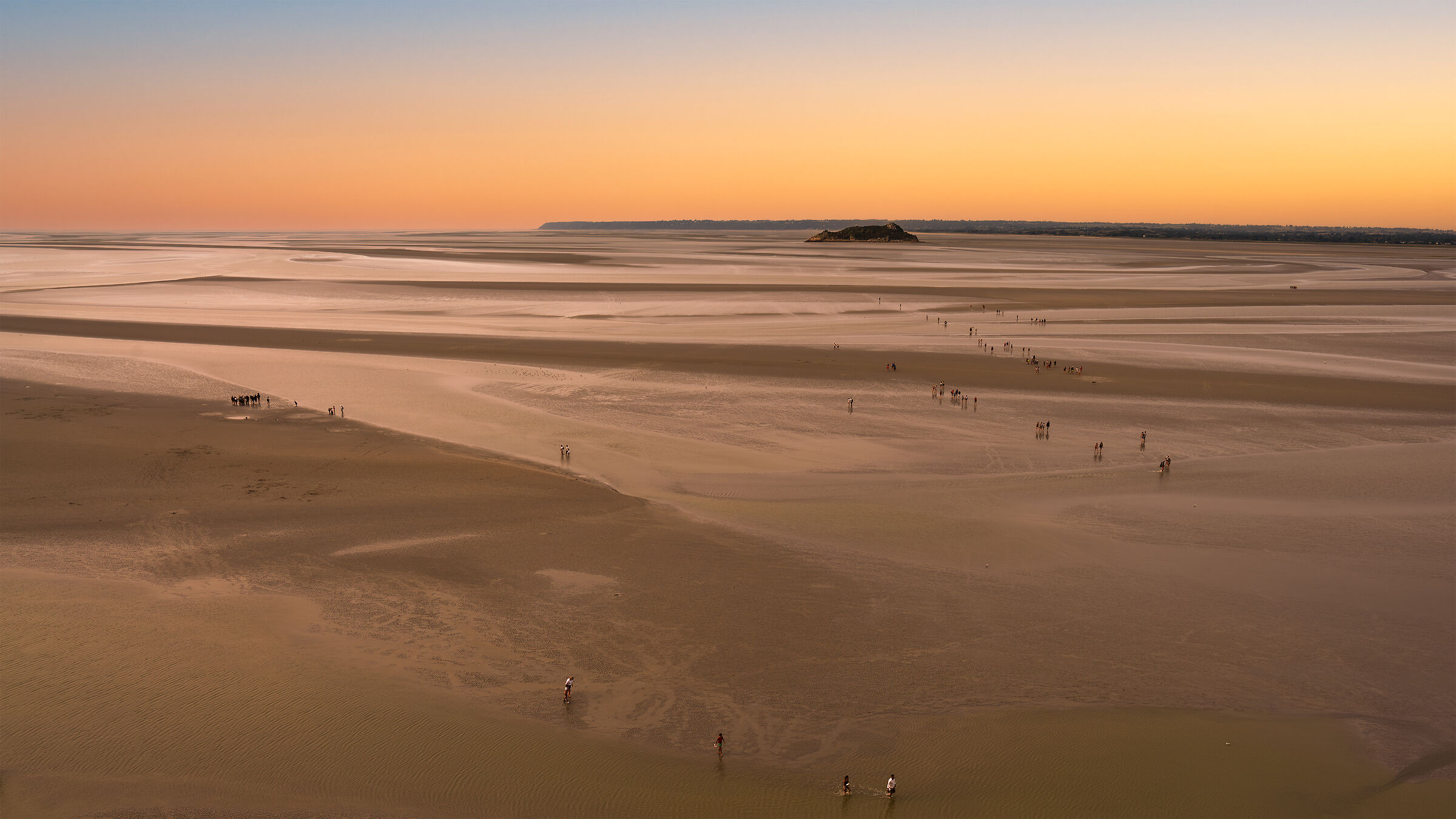 Tramonto da Mont-Saint-Michel