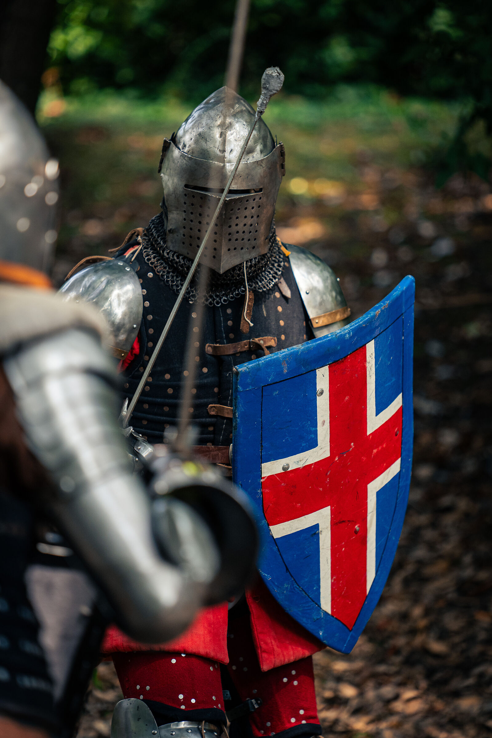 Knight with a Red Cross Shield