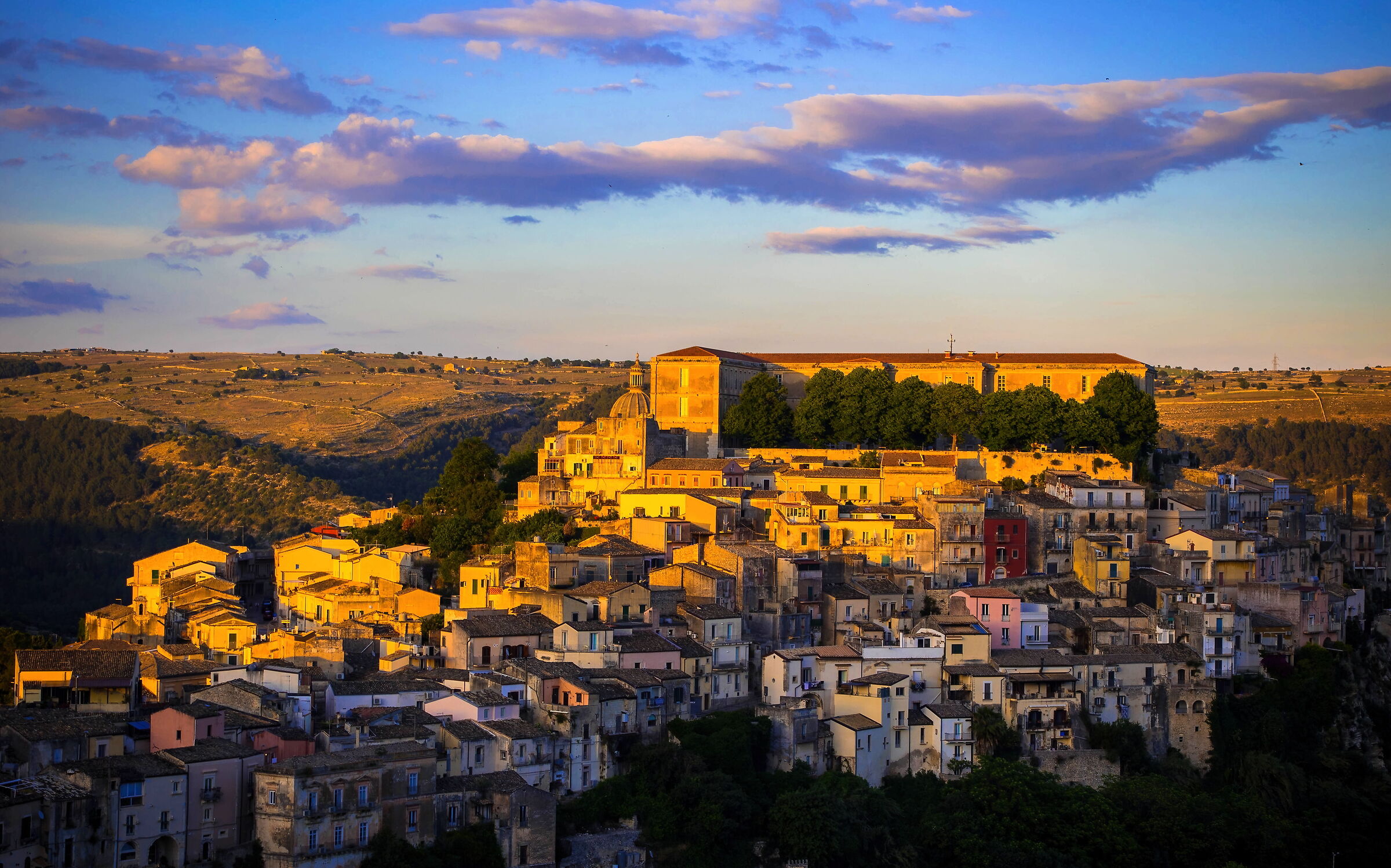Ibla and the golden light of the sunset