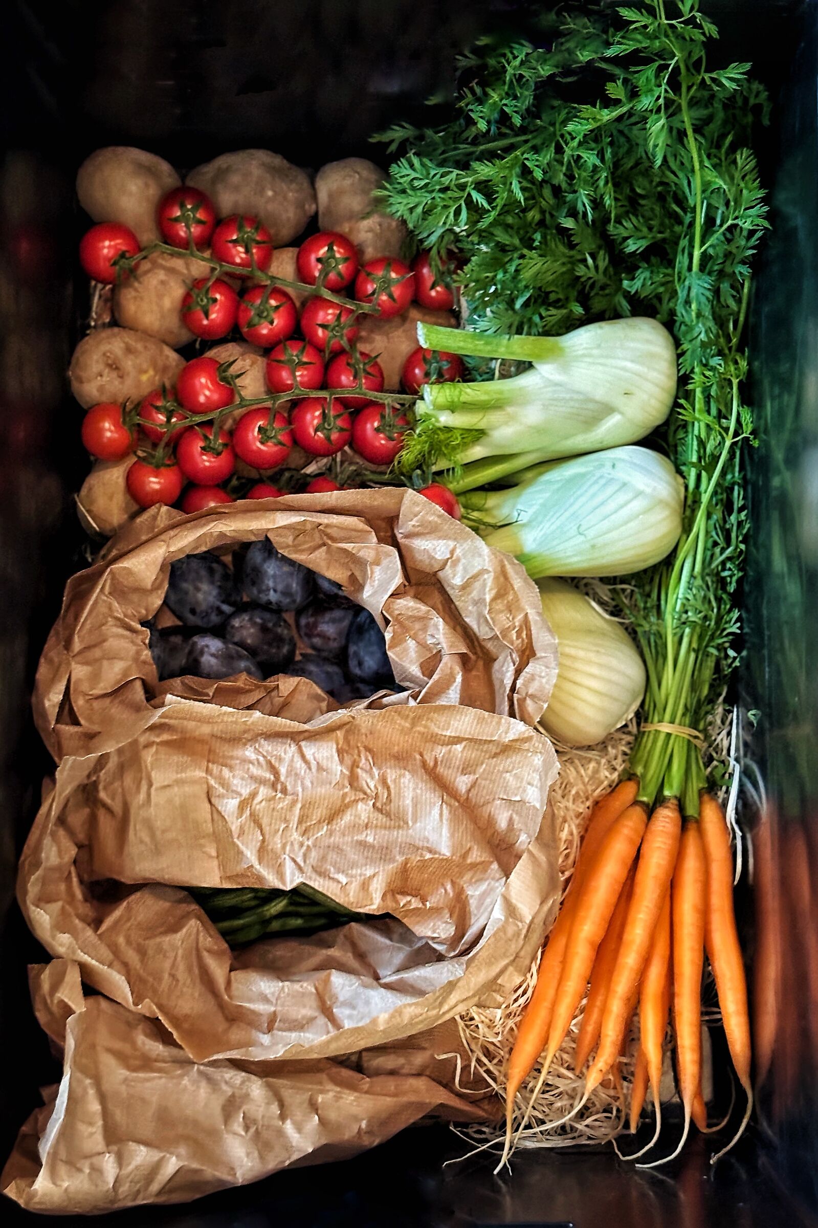 Vegetables at the end of the summer season
