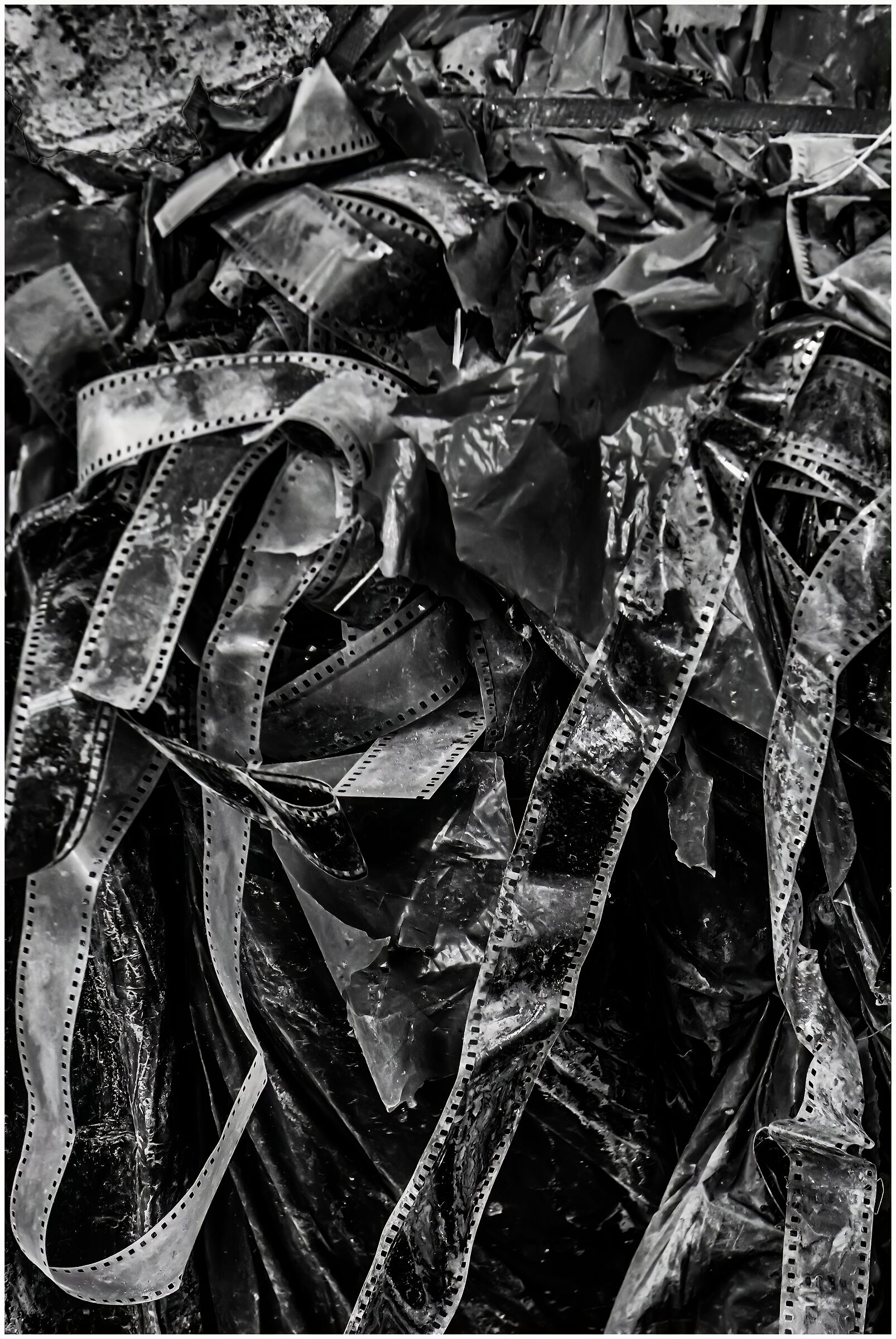 Vecchie pellicole  abbandonate