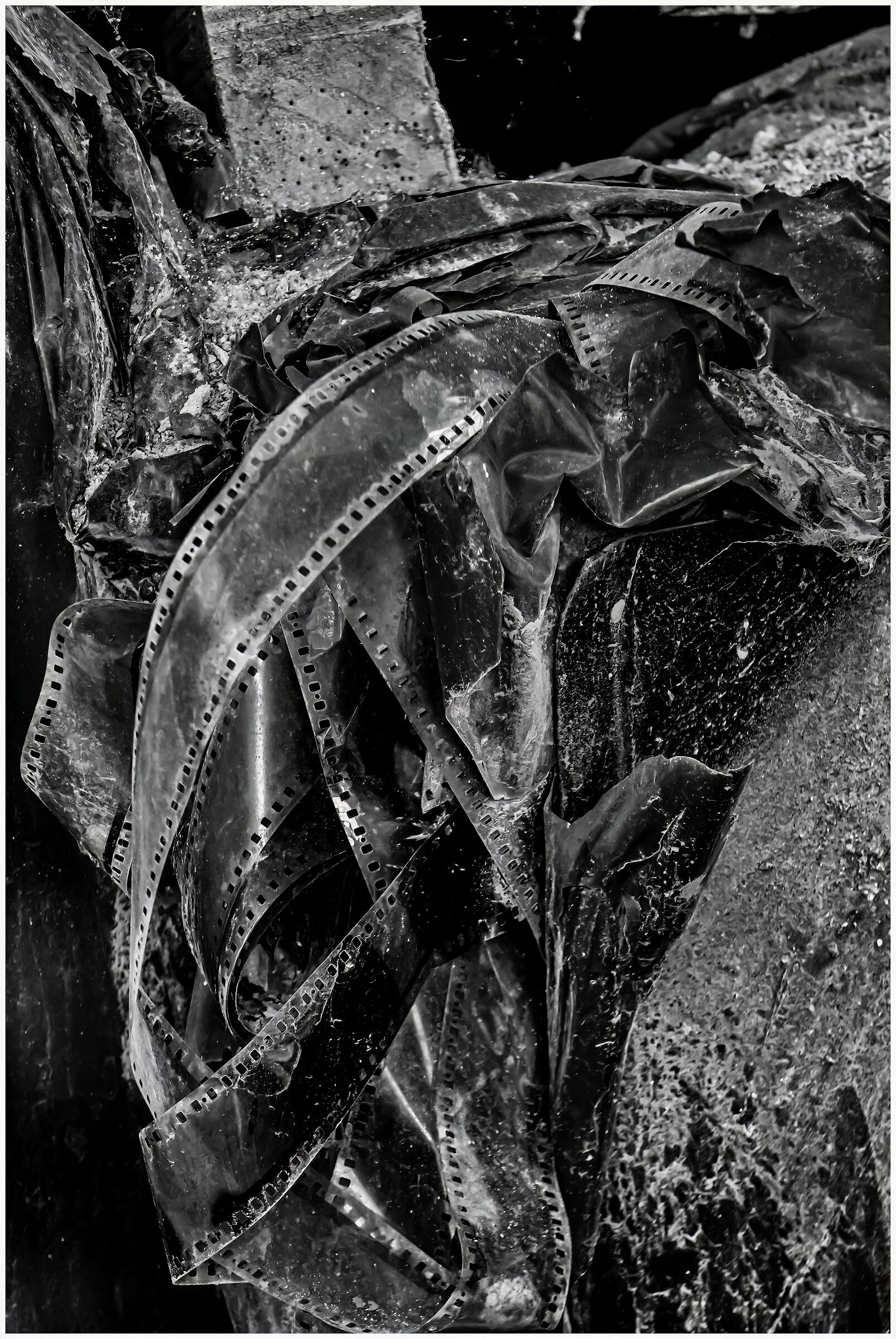 Vecchie pellicole  abbandonate