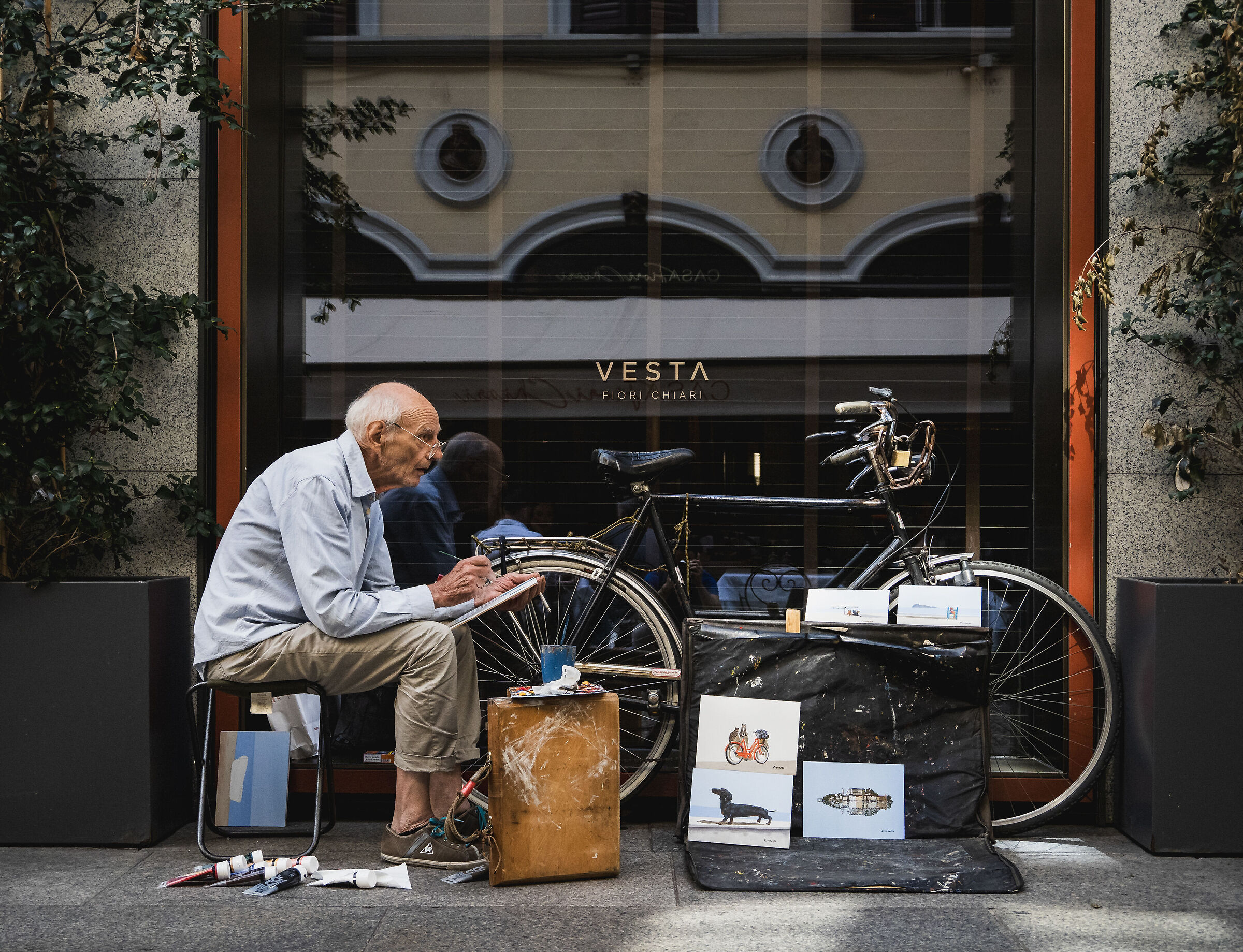 The artist and the bike