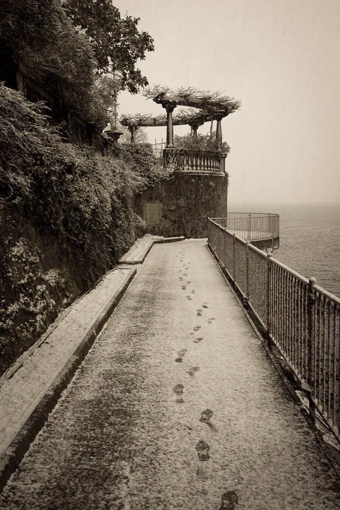 Footsteps on the snow