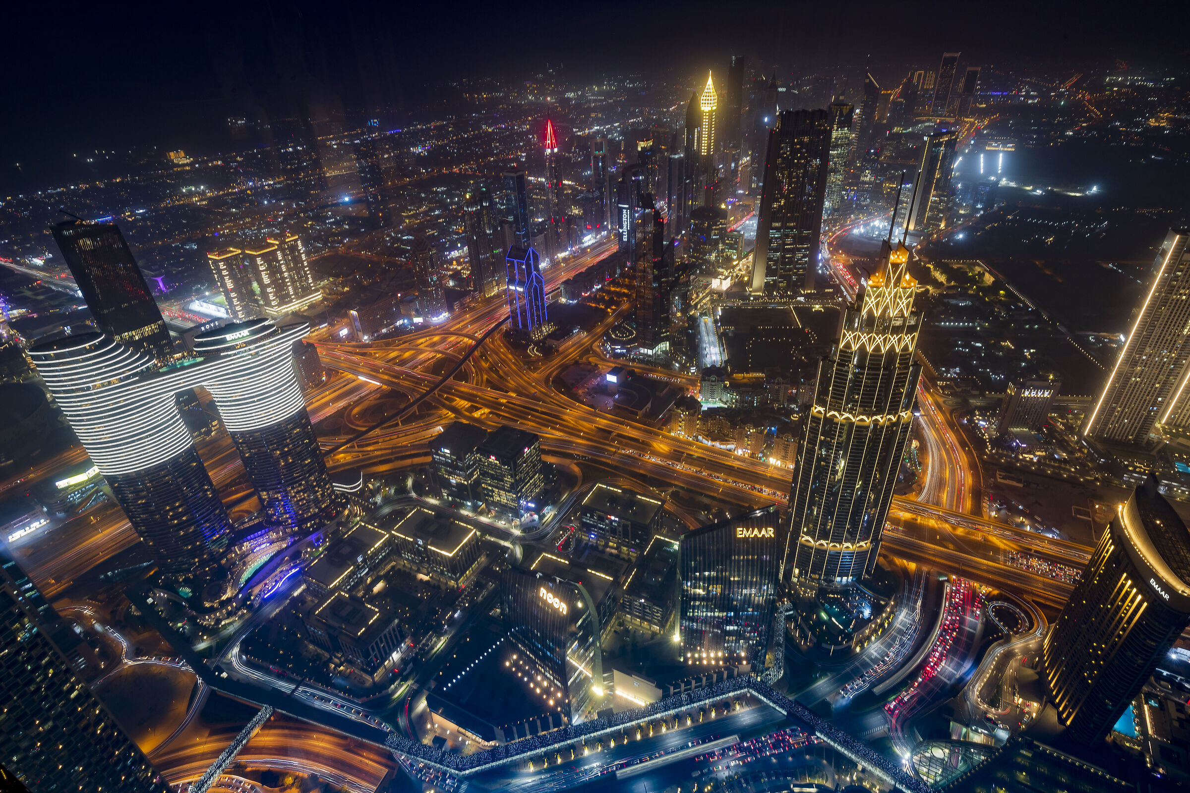 Vista dal 124 piano del Burj Khalifa